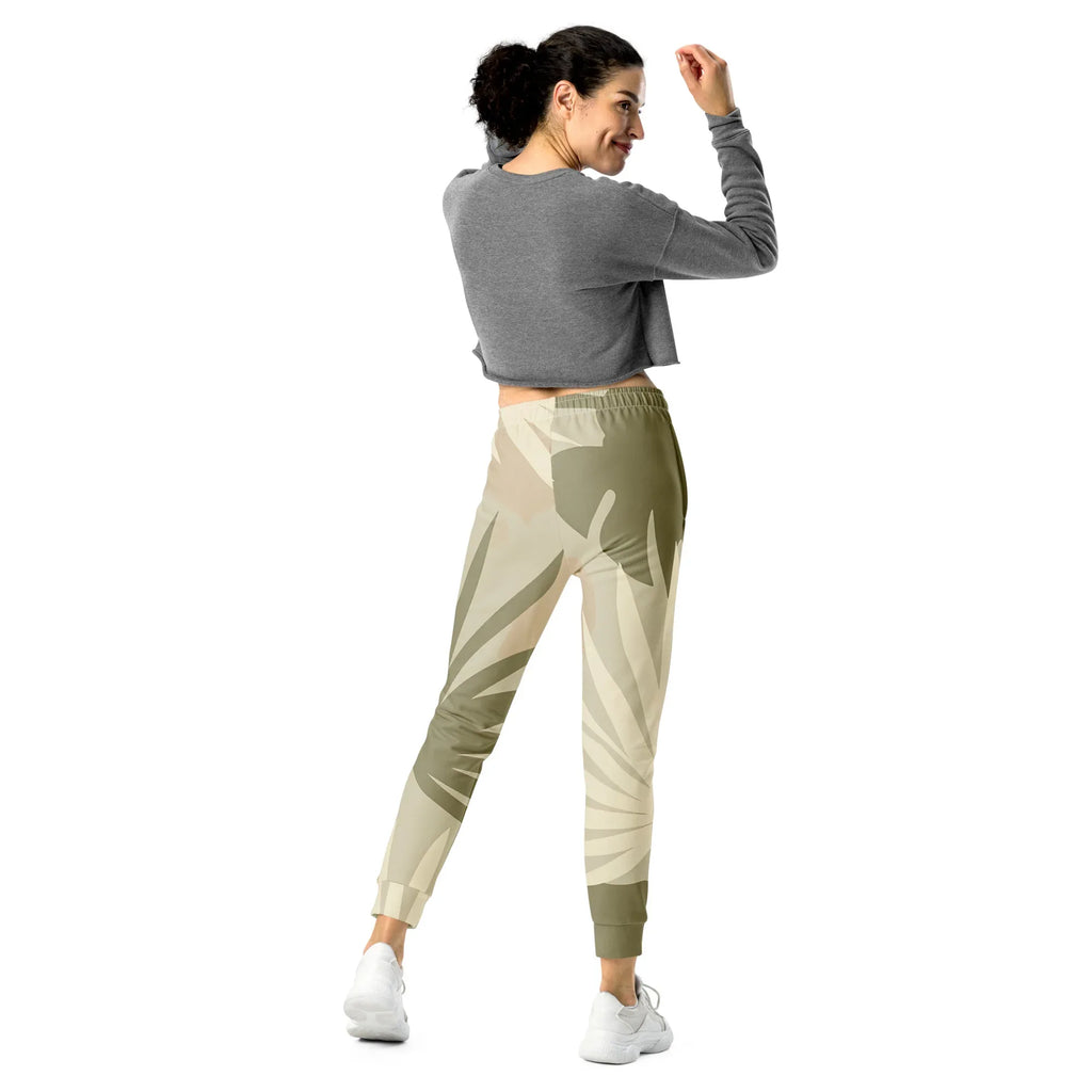 Women's Joggers joggers AwRans Clothing all-over-print-recycled-womens-joggers-white-back-688d74f38de21