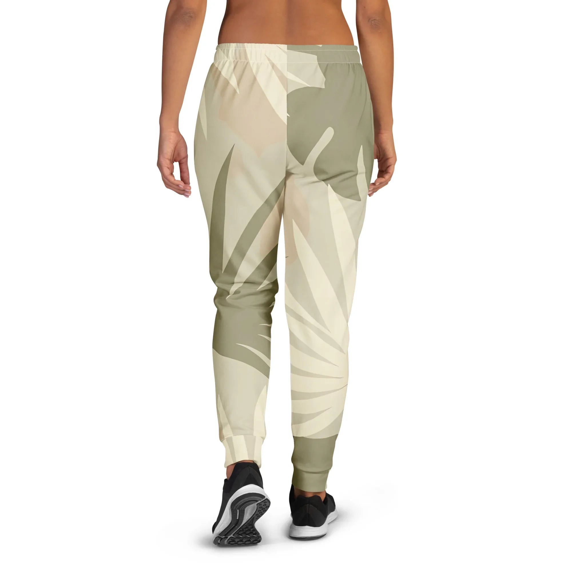 Women's Joggers joggers AwRans Clothing all-over-print-recycled-womens-joggers-white-back-688d74f38e949