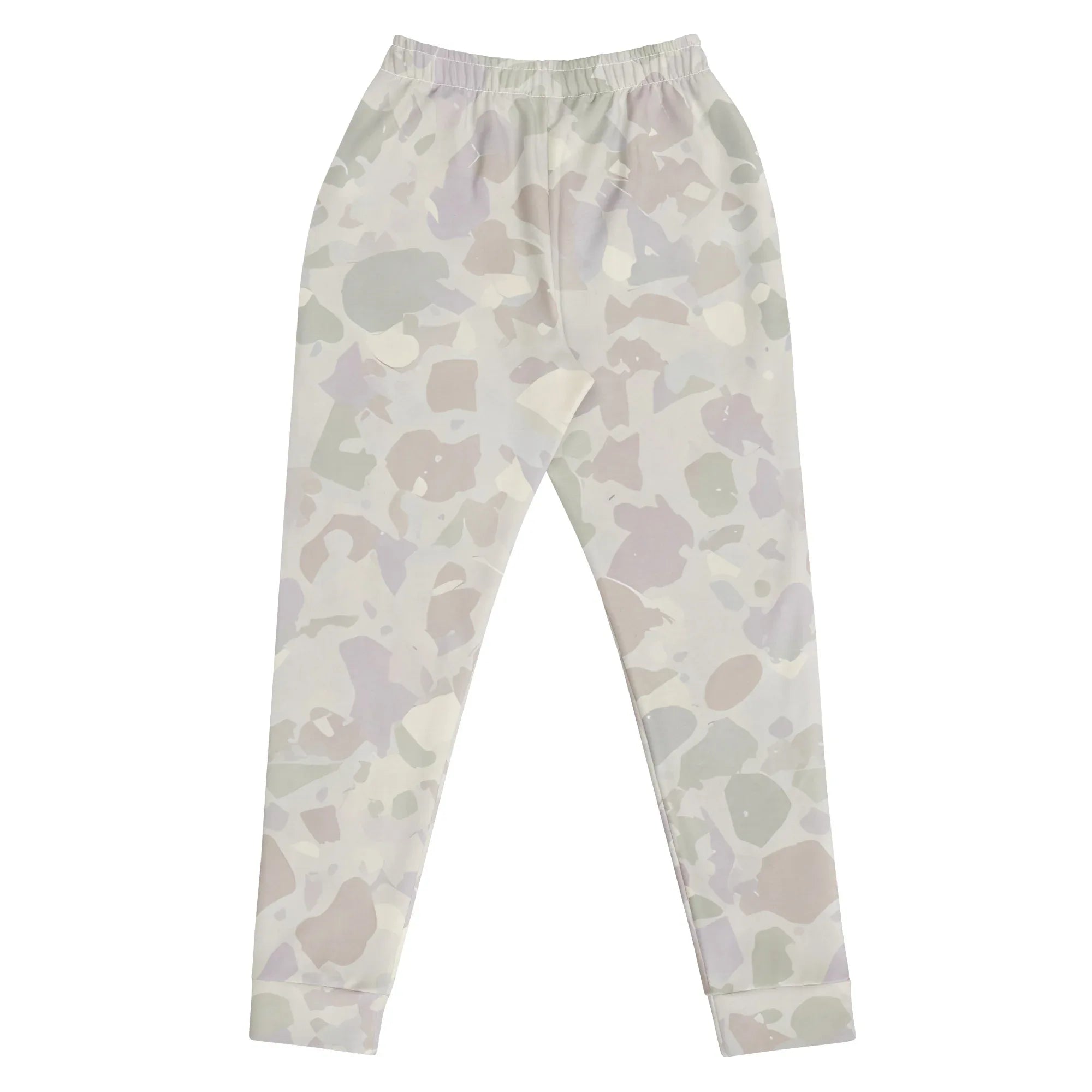 Women's Joggers joggers AwRans Clothing all-over-print-recycled-womens-joggers-white-back-688d752763ae1