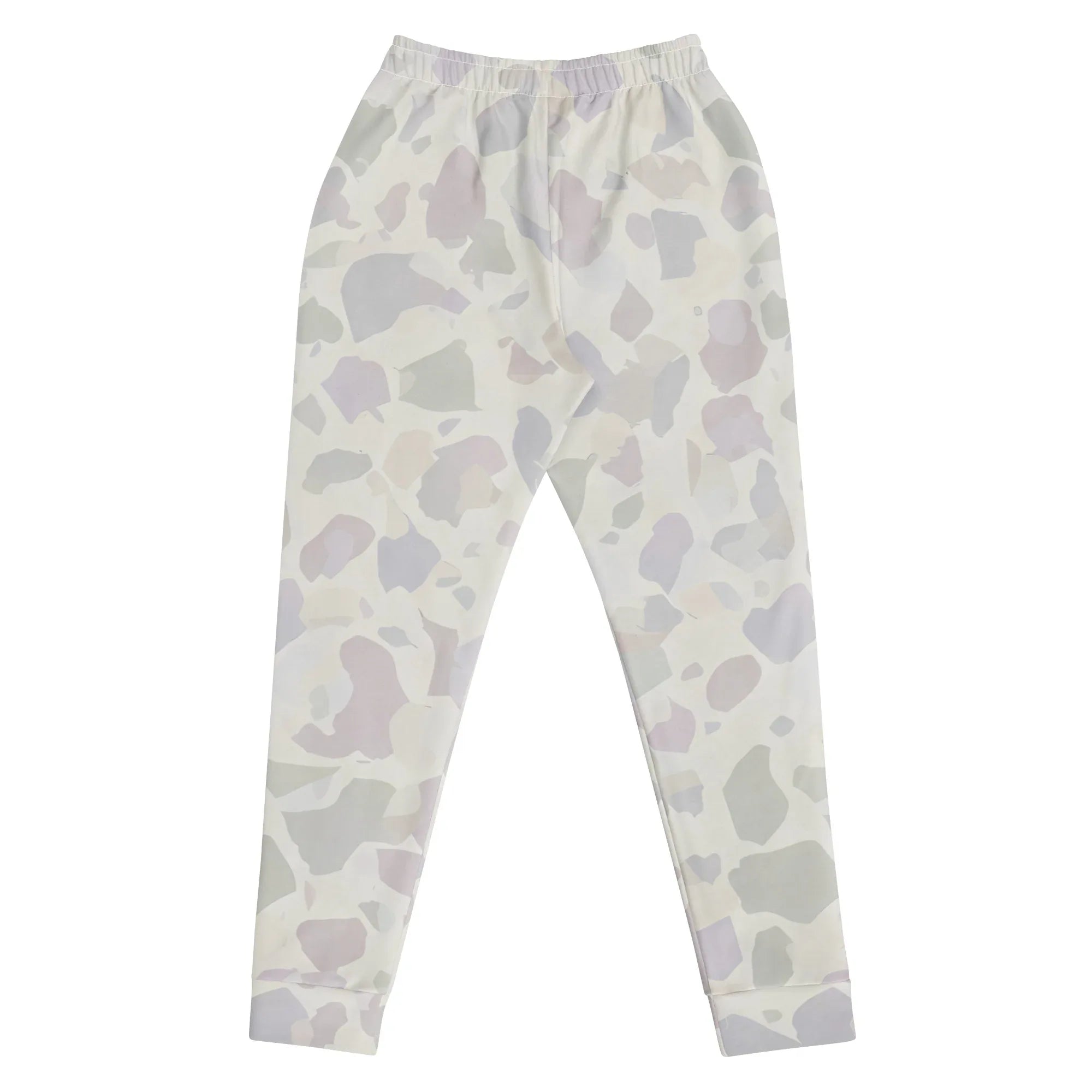 Women's Joggers joggers AwRans Clothing all-over-print-recycled-womens-joggers-white-back-688d755a0f059