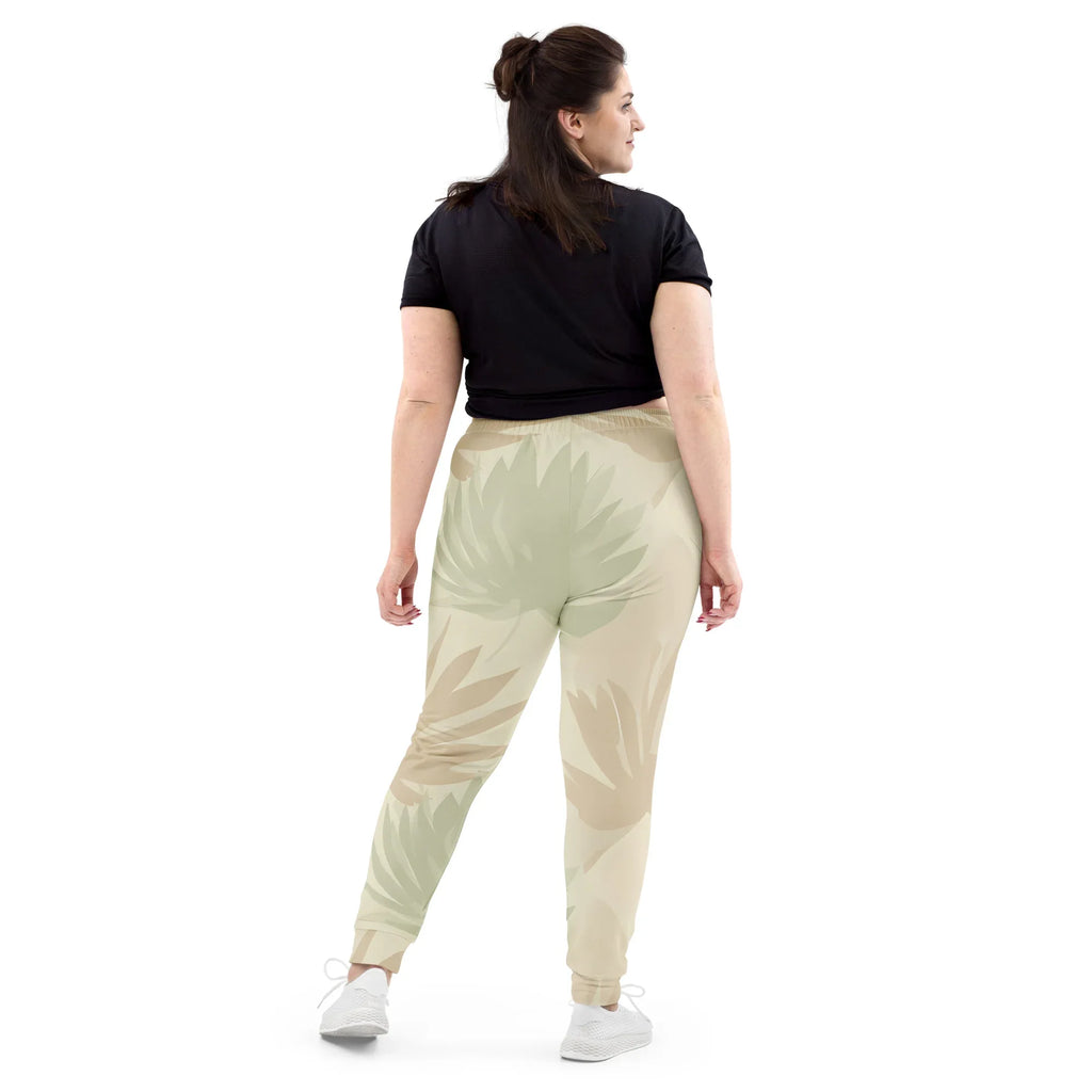Women's Joggers joggers AwRans Clothing all-over-print-recycled-womens-joggers-white-back-688d75c35e03d