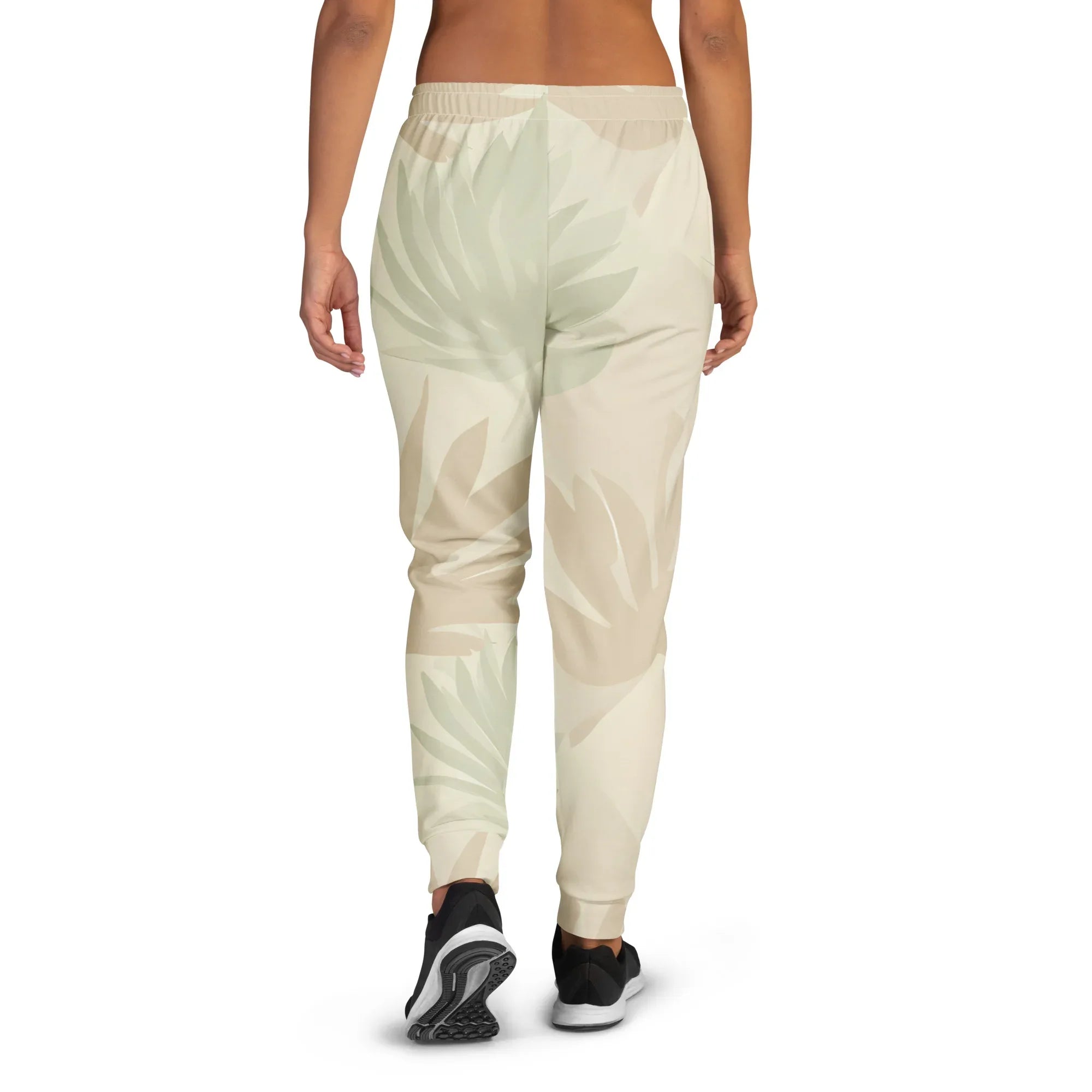 Women's Joggers joggers AwRans Clothing all-over-print-recycled-womens-joggers-white-back-688d75c35e3ff