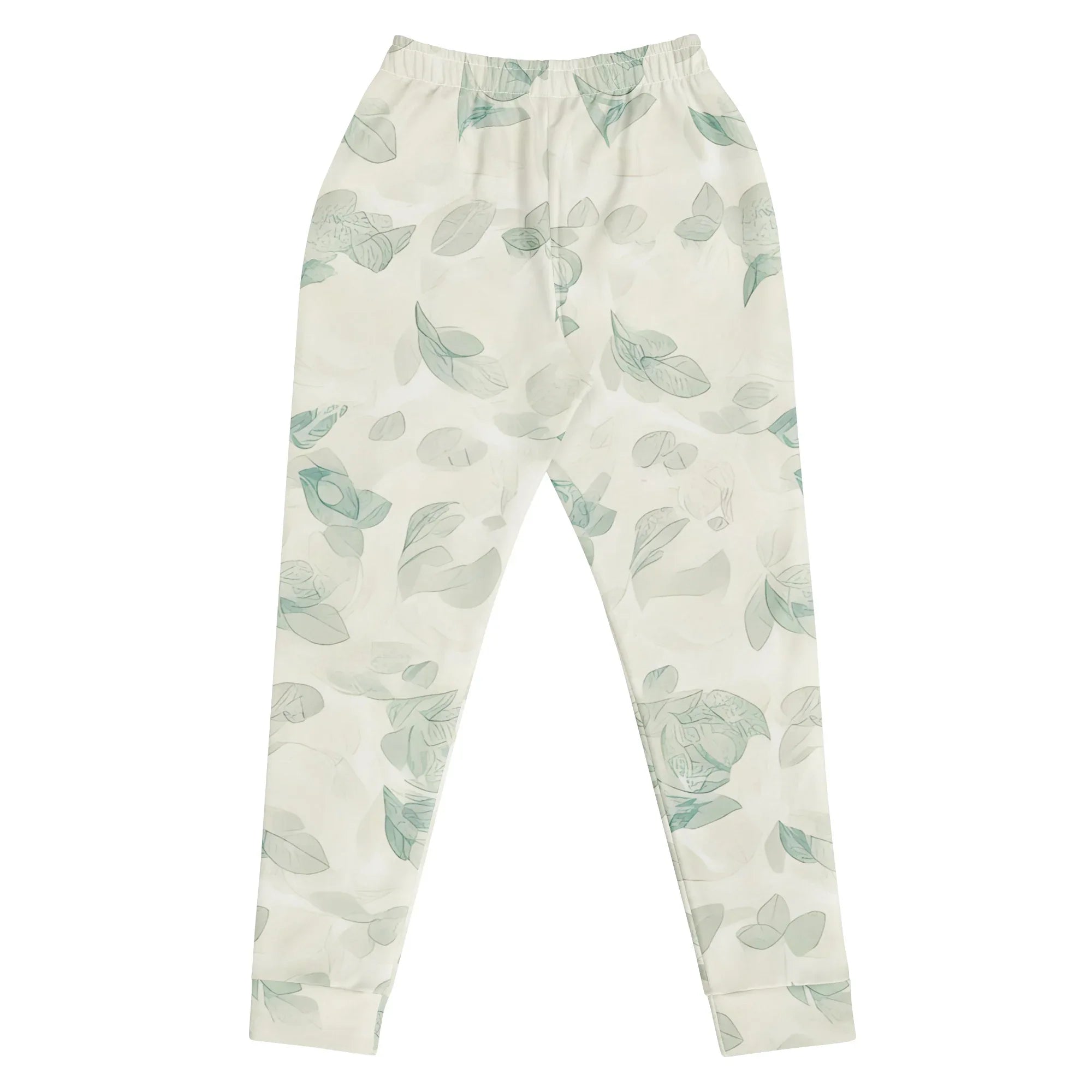 Women's Joggers joggers AwRans Clothing all-over-print-recycled-womens-joggers-white-back-688e562cec779