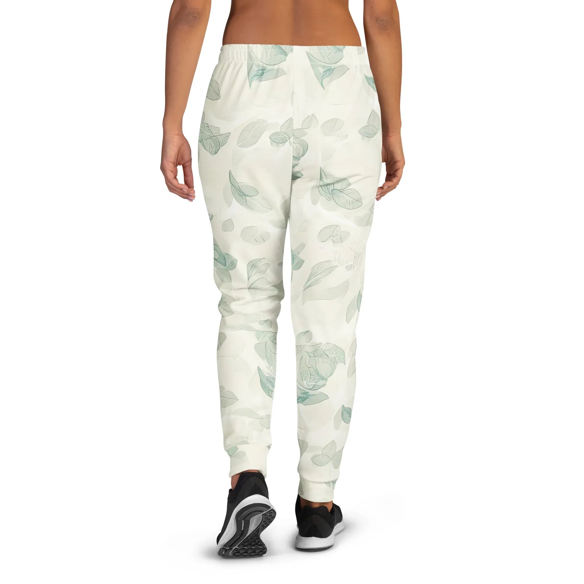 Women's Joggers joggers AwRans Clothing all-over-print-recycled-womens-joggers-white-back-688e562ced0f4