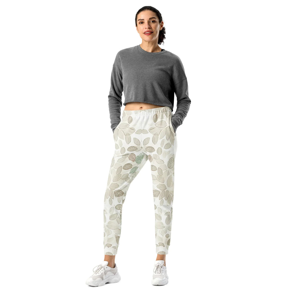 Women's Joggers joggers AwRans Clothing all-over-print-recycled-womens-joggers-white-front-688d73bd33301