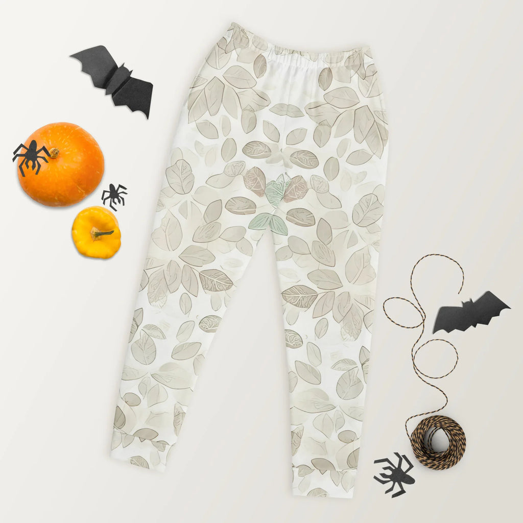 Women's Joggers joggers AwRans Clothing all-over-print-recycled-womens-joggers-white-front-688d73bd337ff
