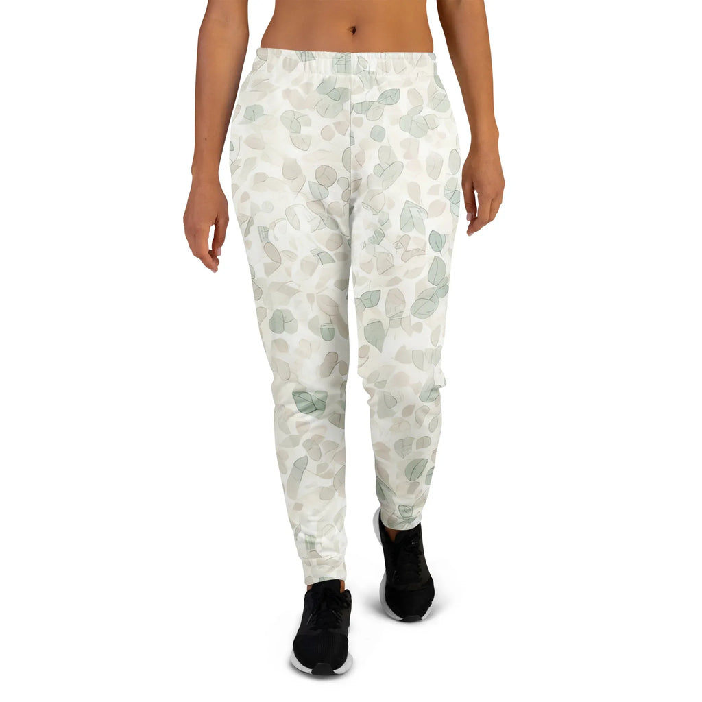 Women's Joggers 3XL joggers AwRans Clothing all-over-print-recycled-womens-joggers-white-front-688d73f0d18c7
