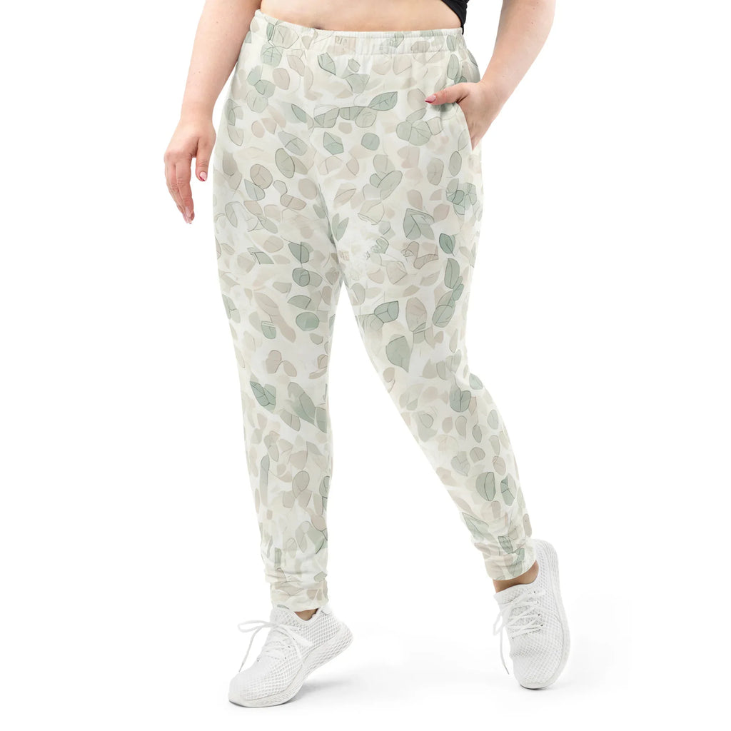 Women's Joggers joggers AwRans Clothing all-over-print-recycled-womens-joggers-white-front-688d73f0d224b