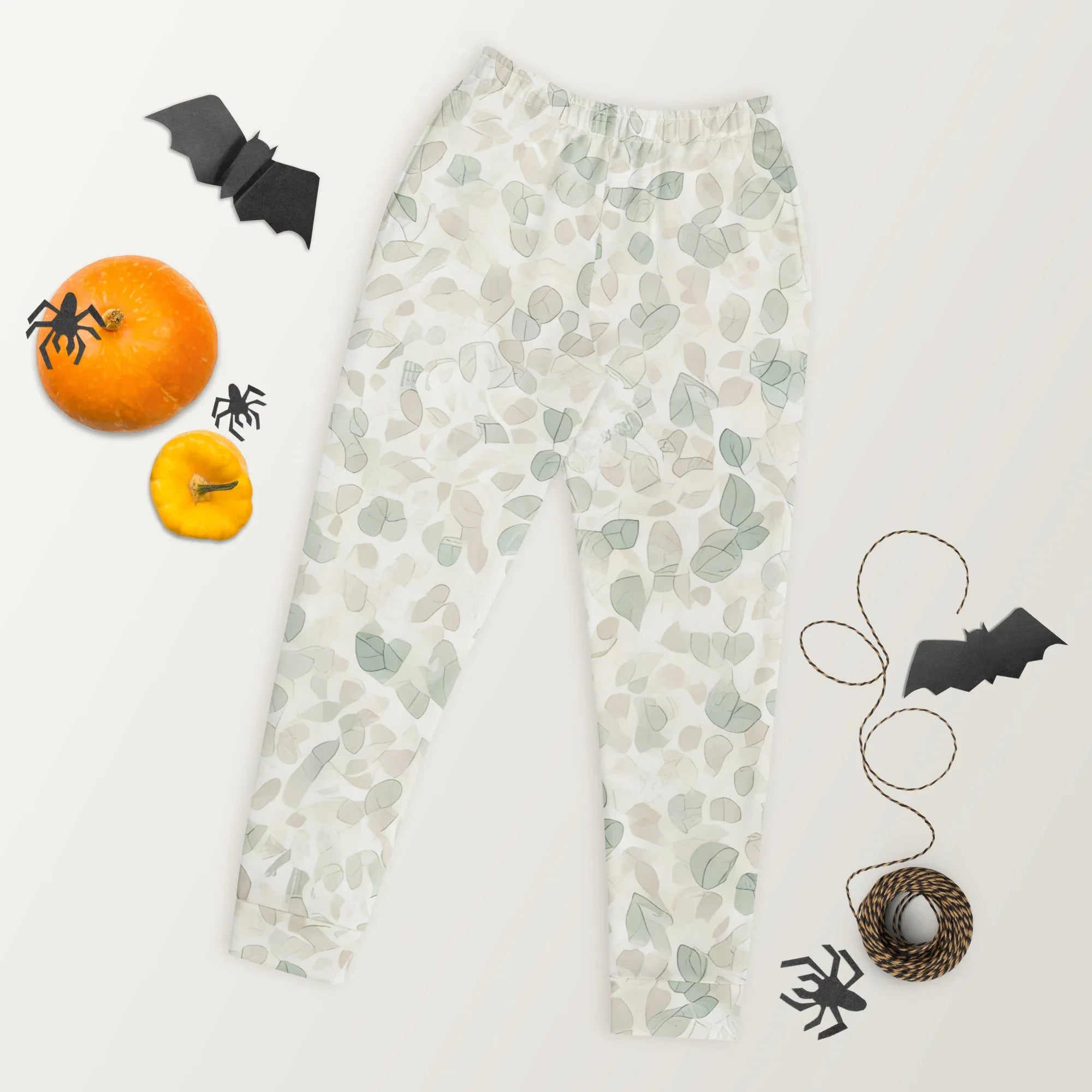Women's Joggers joggers AwRans Clothing all-over-print-recycled-womens-joggers-white-front-688d73f0d2639
