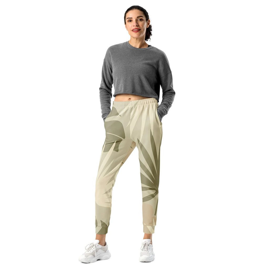 Women's Joggers joggers AwRans Clothing all-over-print-recycled-womens-joggers-white-front-688d74f38dd87