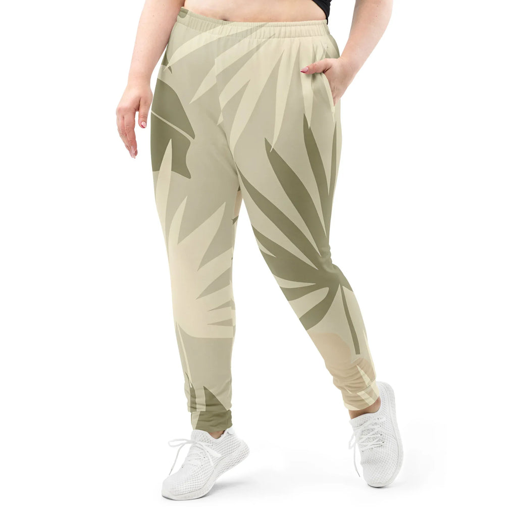 Women's Joggers joggers AwRans Clothing all-over-print-recycled-womens-joggers-white-front-688d74f38deb7