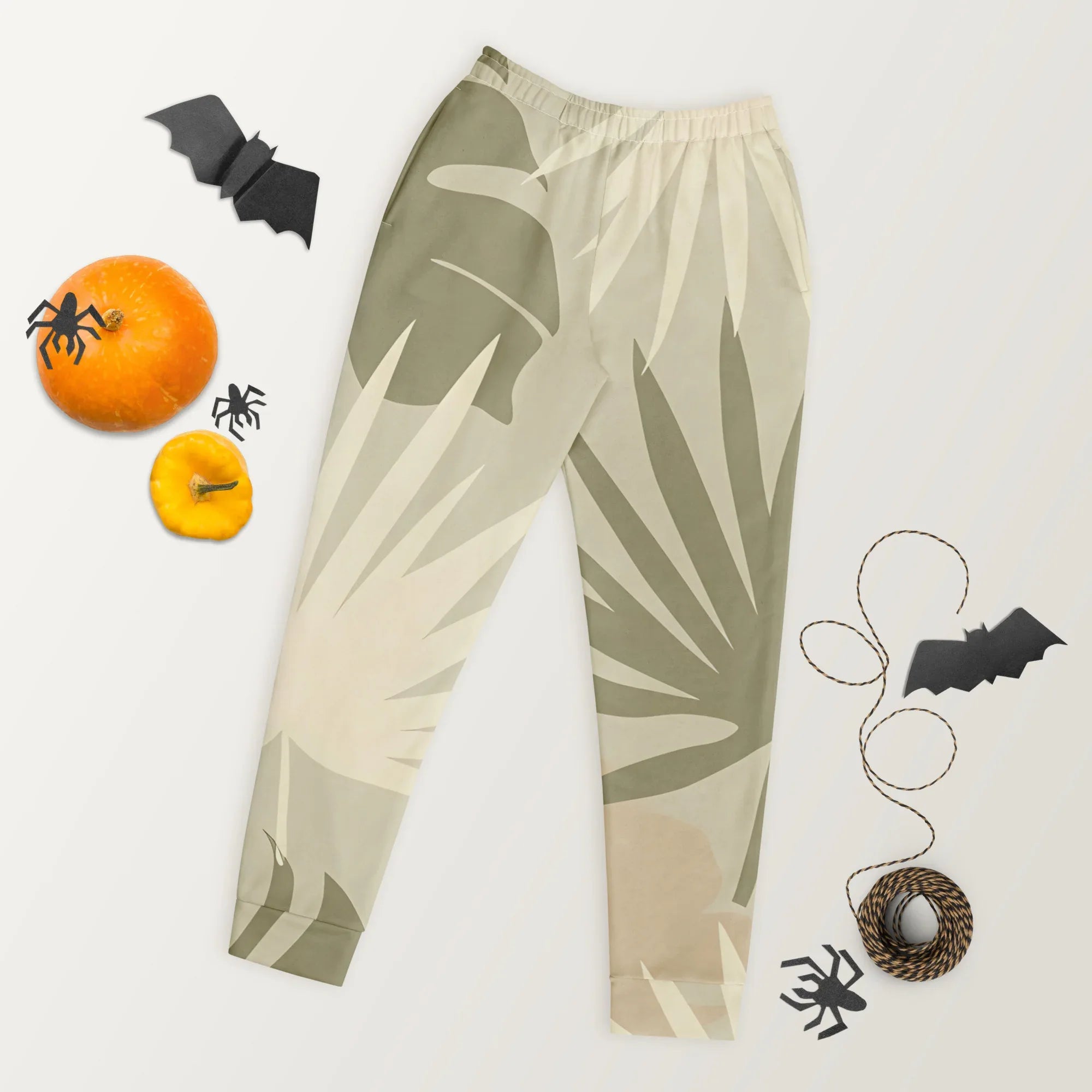 Women's Joggers joggers AwRans Clothing all-over-print-recycled-womens-joggers-white-front-688d74f38e47b