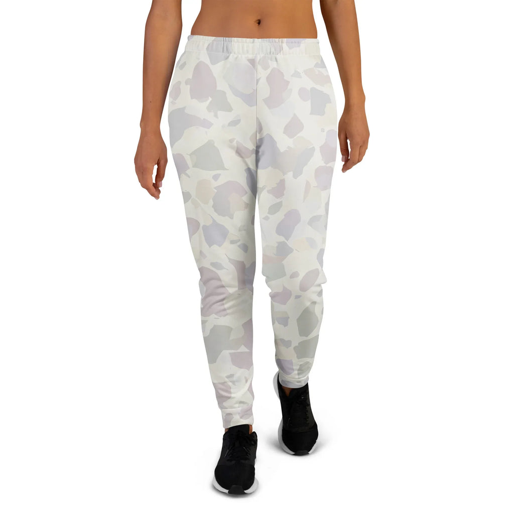 Women's Joggers 3XL joggers AwRans Clothing all-over-print-recycled-womens-joggers-white-front-688d755a0e58f