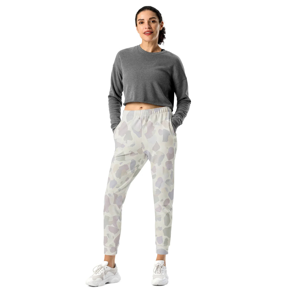Women's Joggers joggers AwRans Clothing all-over-print-recycled-womens-joggers-white-front-688d755a0ed05