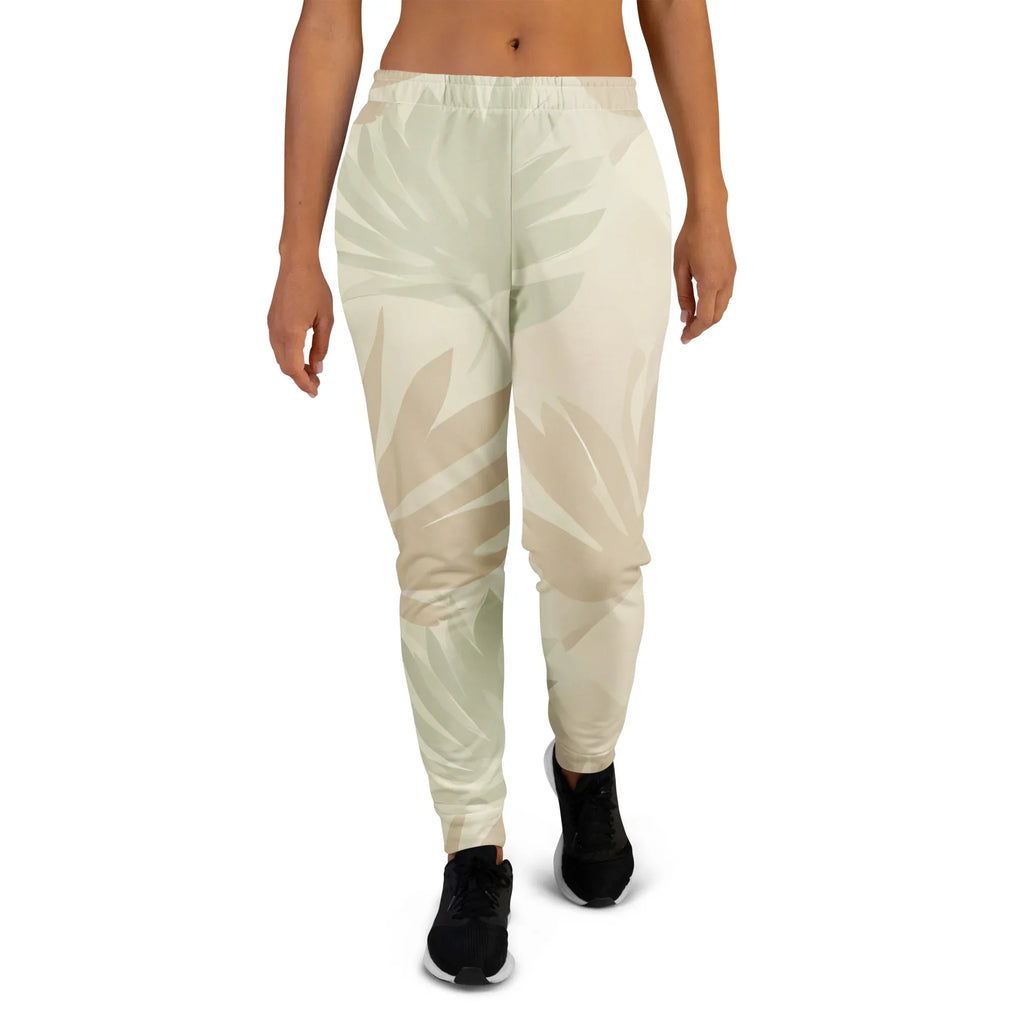 Women's Joggers 3XL joggers AwRans Clothing all-over-print-recycled-womens-joggers-white-front-688d75c35d35a