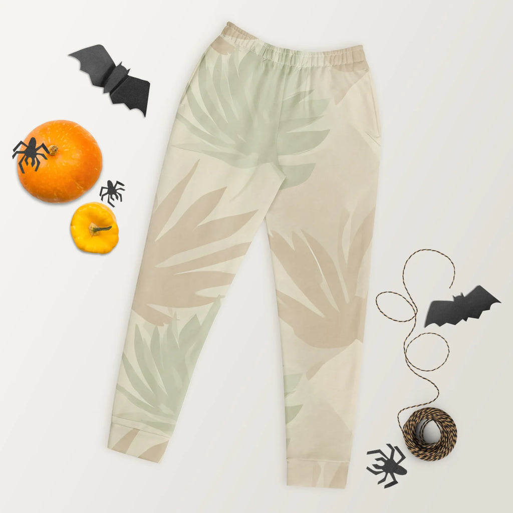 Women's Joggers joggers AwRans Clothing all-over-print-recycled-womens-joggers-white-front-688d75c35e0ca