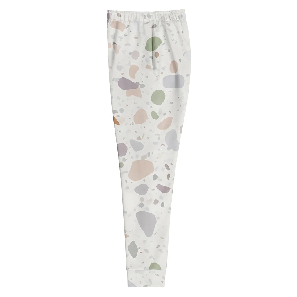 Women's Joggers joggers AwRans Clothing all-over-print-recycled-womens-joggers-white-left-688d7456aa465