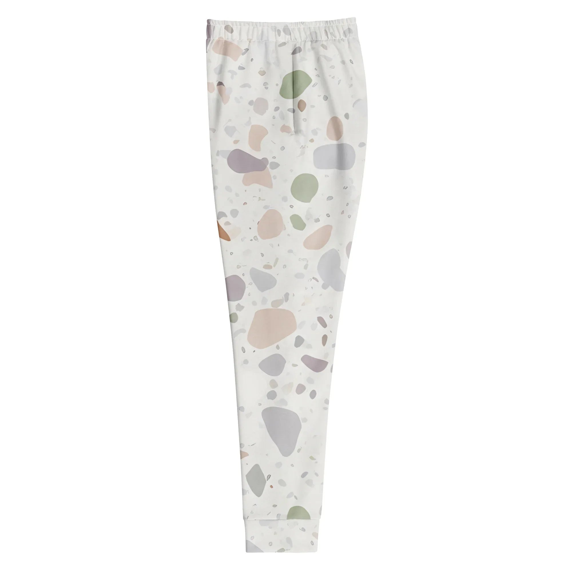 Women's Joggers joggers AwRans Clothing all-over-print-recycled-womens-joggers-white-left-688d7456aa465