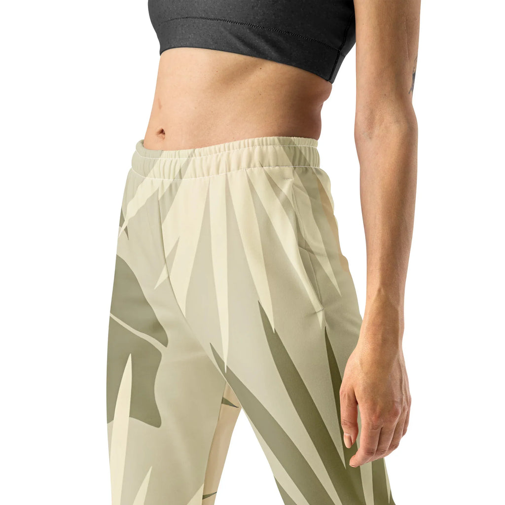 Women's Joggers joggers AwRans Clothing all-over-print-recycled-womens-joggers-white-left-688d74f38dce4