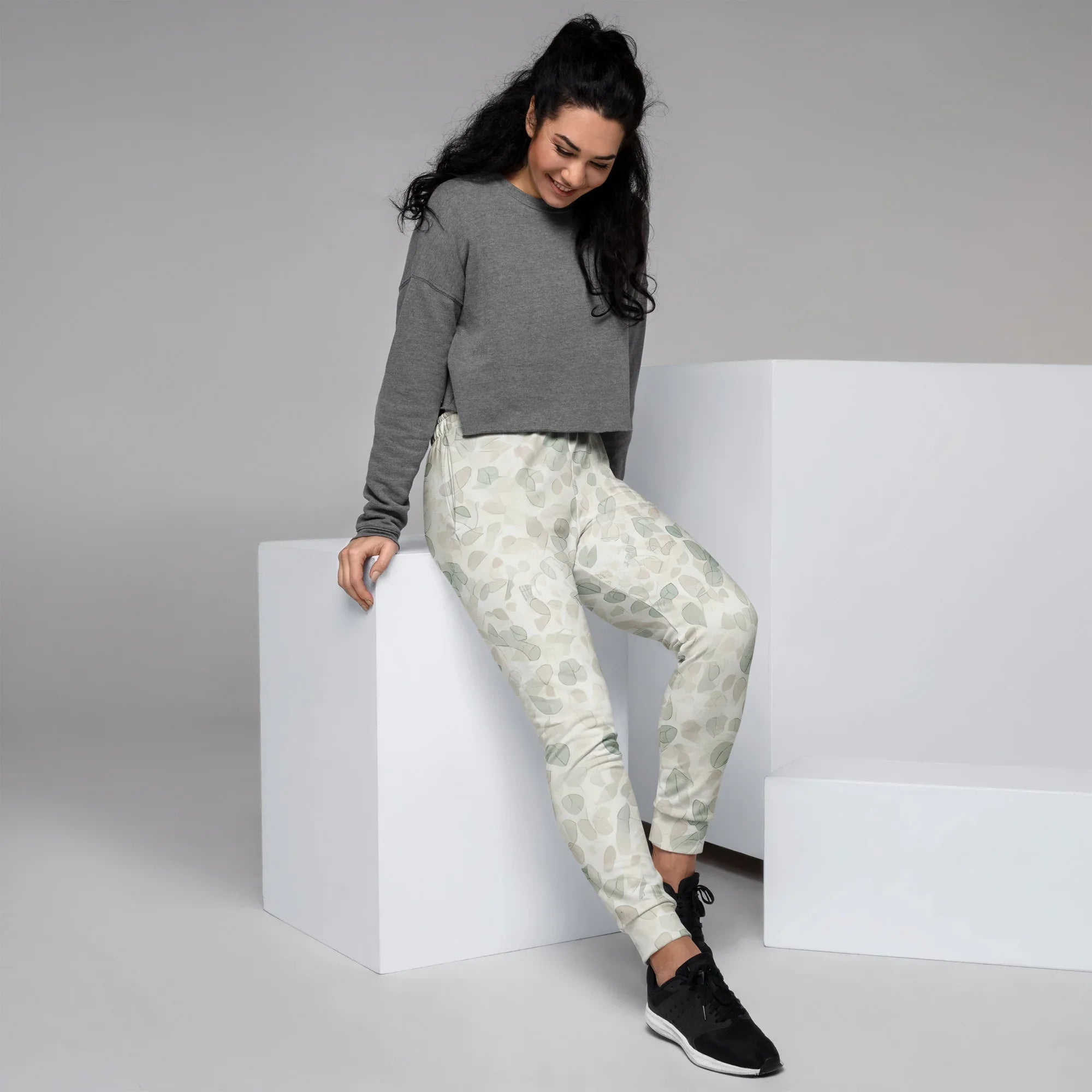 Women's Joggers joggers AwRans Clothing all-over-print-recycled-womens-joggers-white-right-688d73f0d26bf