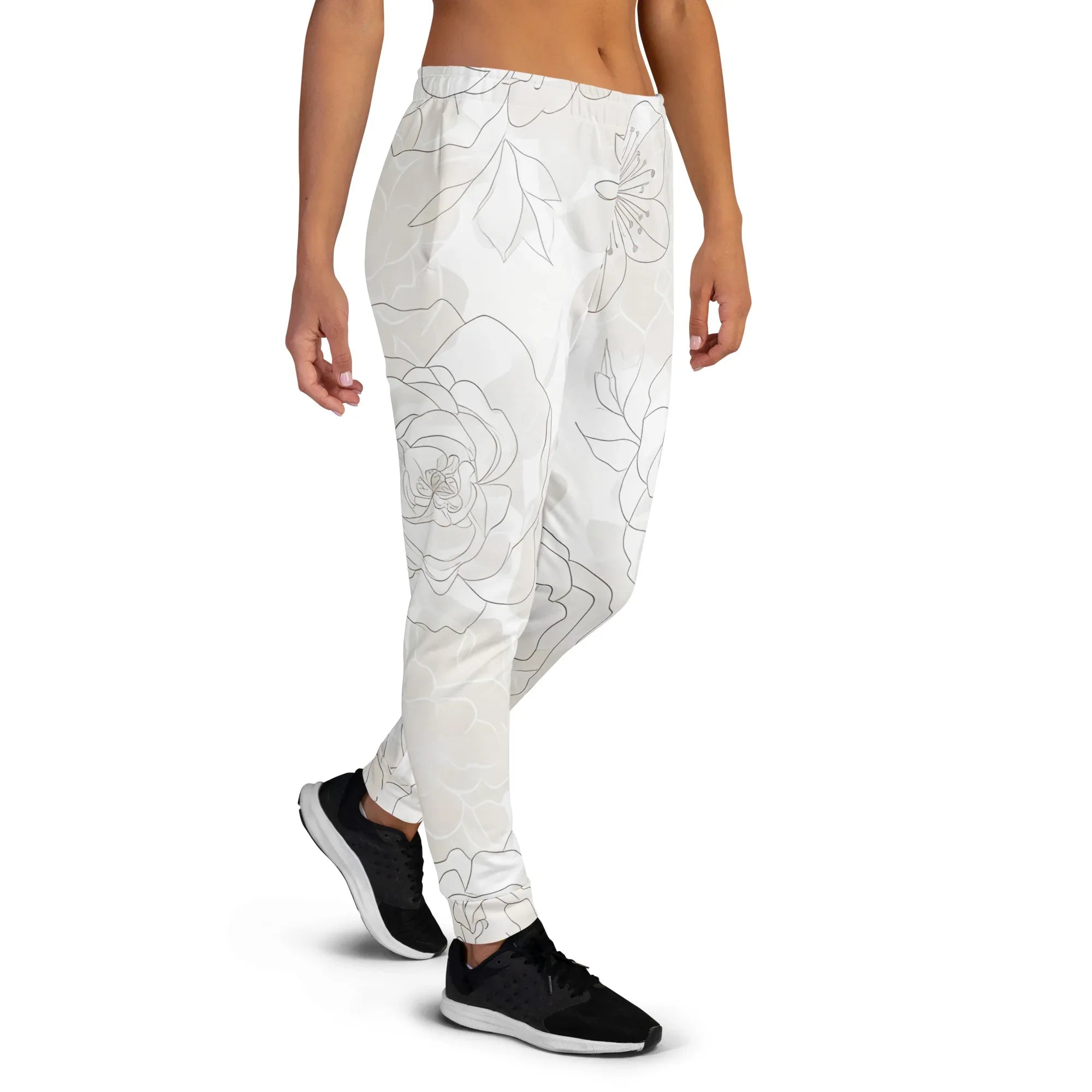 Women's Joggers joggers AwRans Clothing all-over-print-recycled-womens-joggers-white-right-688d74238c807