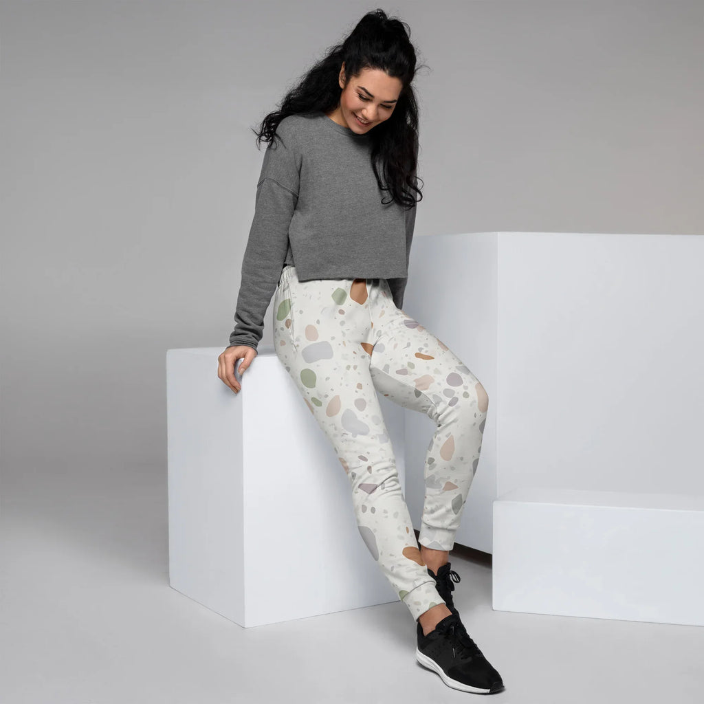 Women's Joggers joggers AwRans Clothing all-over-print-recycled-womens-joggers-white-right-688d7456aa716