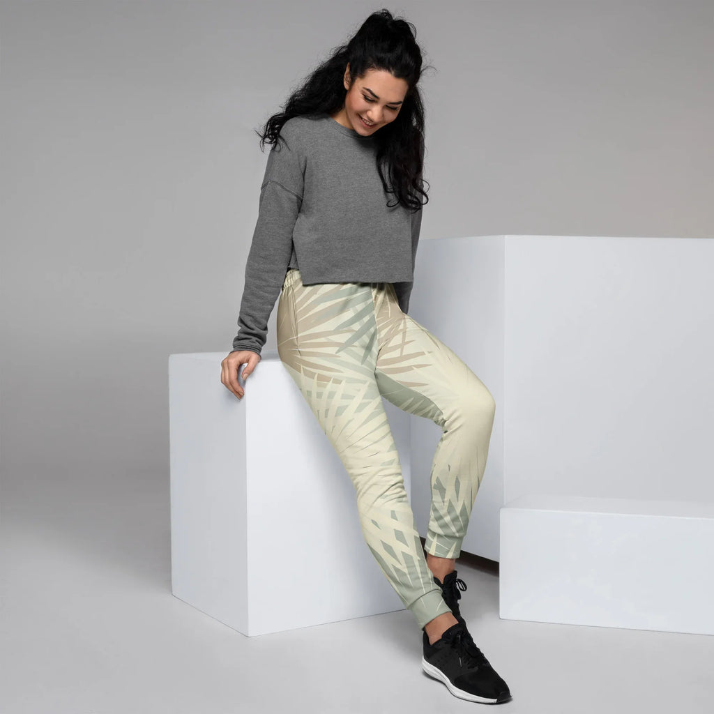 Women's Joggers joggers AwRans Clothing all-over-print-recycled-womens-joggers-white-right-688d748b58b25