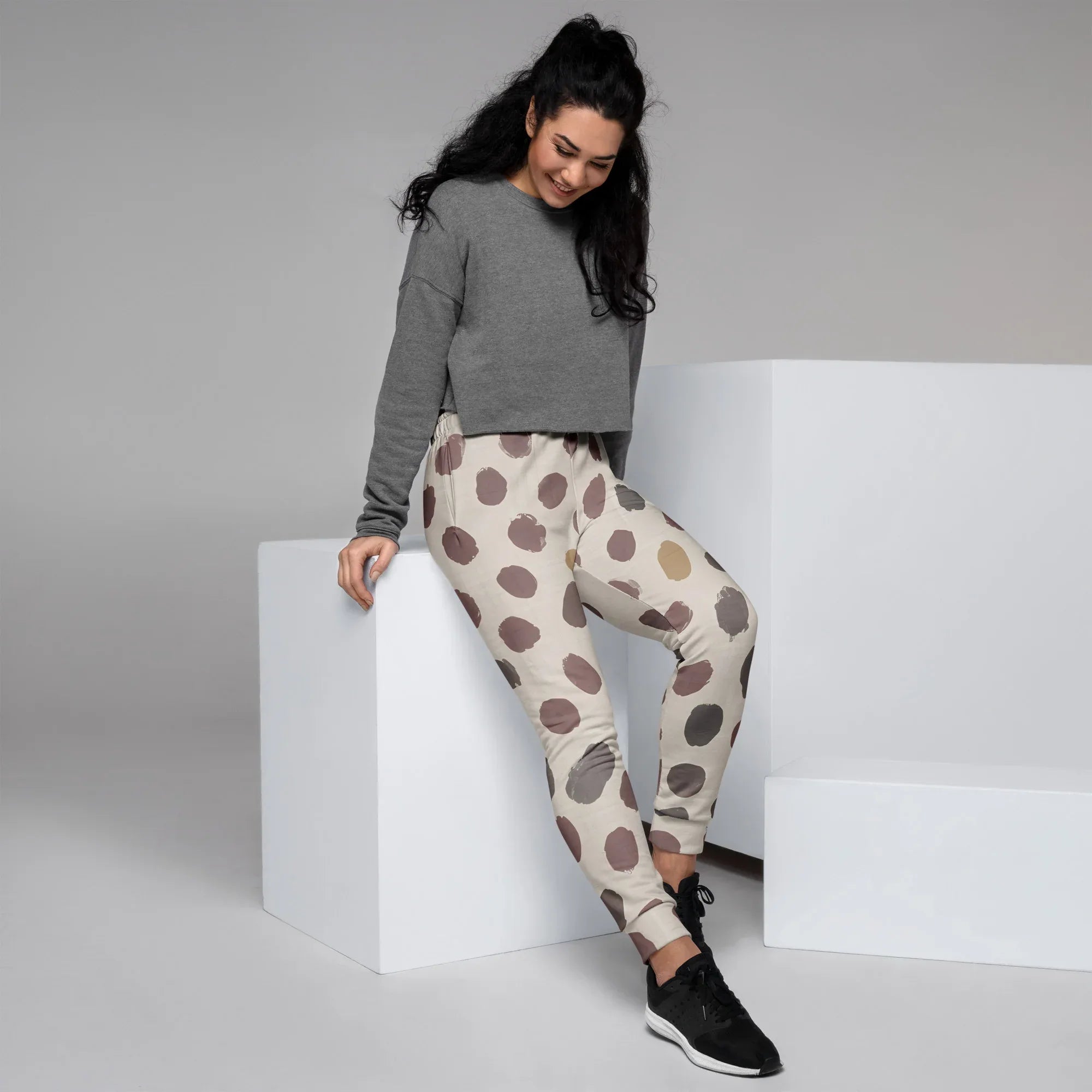 Women's Joggers joggers AwRans Clothing all-over-print-recycled-womens-joggers-white-right-688d74c007c14
