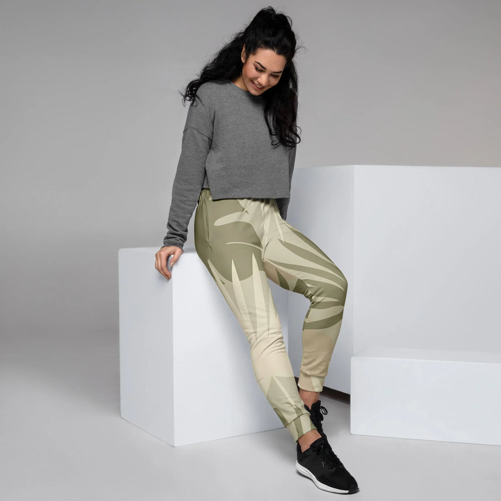 Women's Joggers joggers AwRans Clothing all-over-print-recycled-womens-joggers-white-right-688d74f38e545