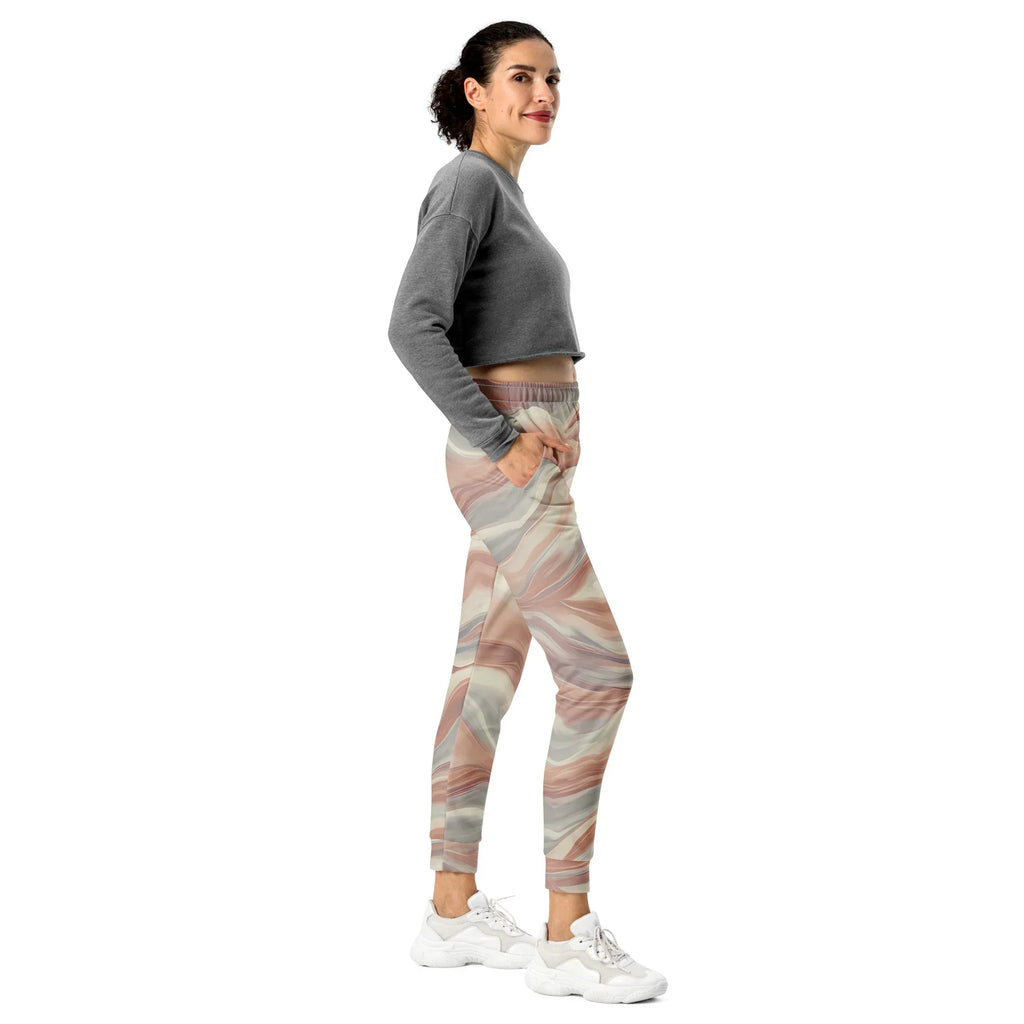 Women's Joggers joggers AwRans Clothing all-over-print-recycled-womens-joggers-white-right-688d7590e93bc