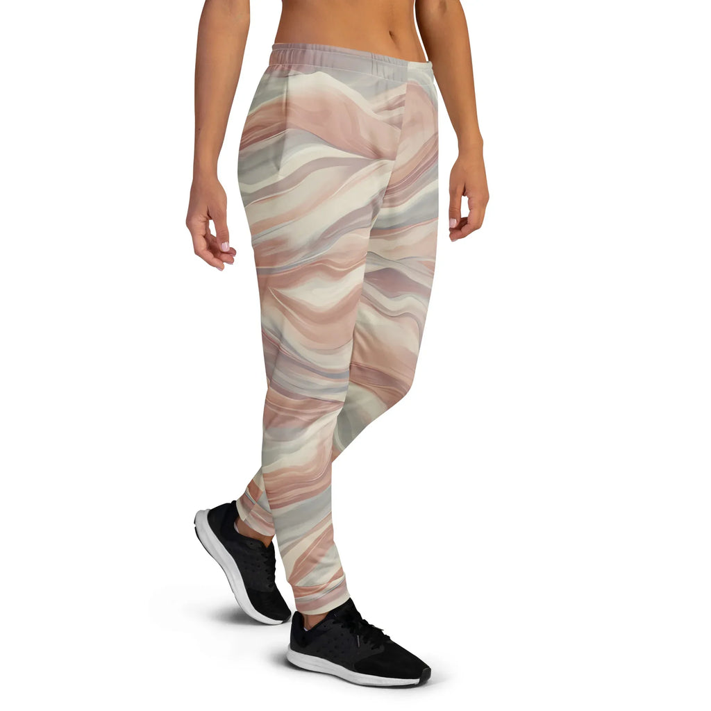Women's Joggers joggers AwRans Clothing all-over-print-recycled-womens-joggers-white-right-688d7590e9d42