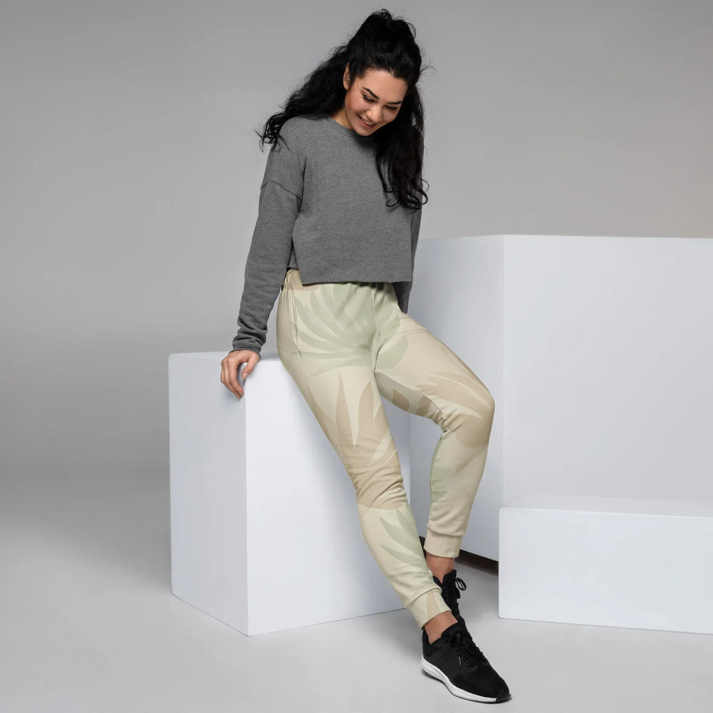 Women's Joggers joggers AwRans Clothing all-over-print-recycled-womens-joggers-white-right-688d75c35e14e