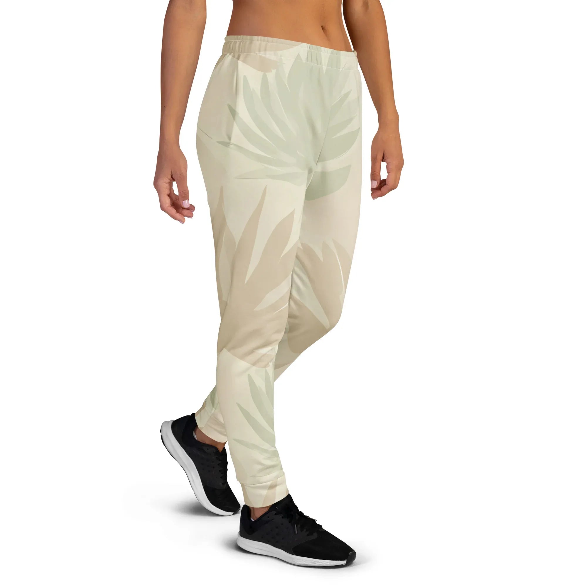 Women's Joggers joggers AwRans Clothing all-over-print-recycled-womens-joggers-white-right-688d75c35e375