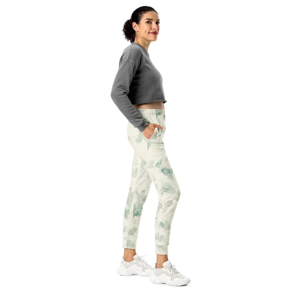 Women's Joggers joggers AwRans Clothing all-over-print-recycled-womens-joggers-white-right-688e562cebe66
