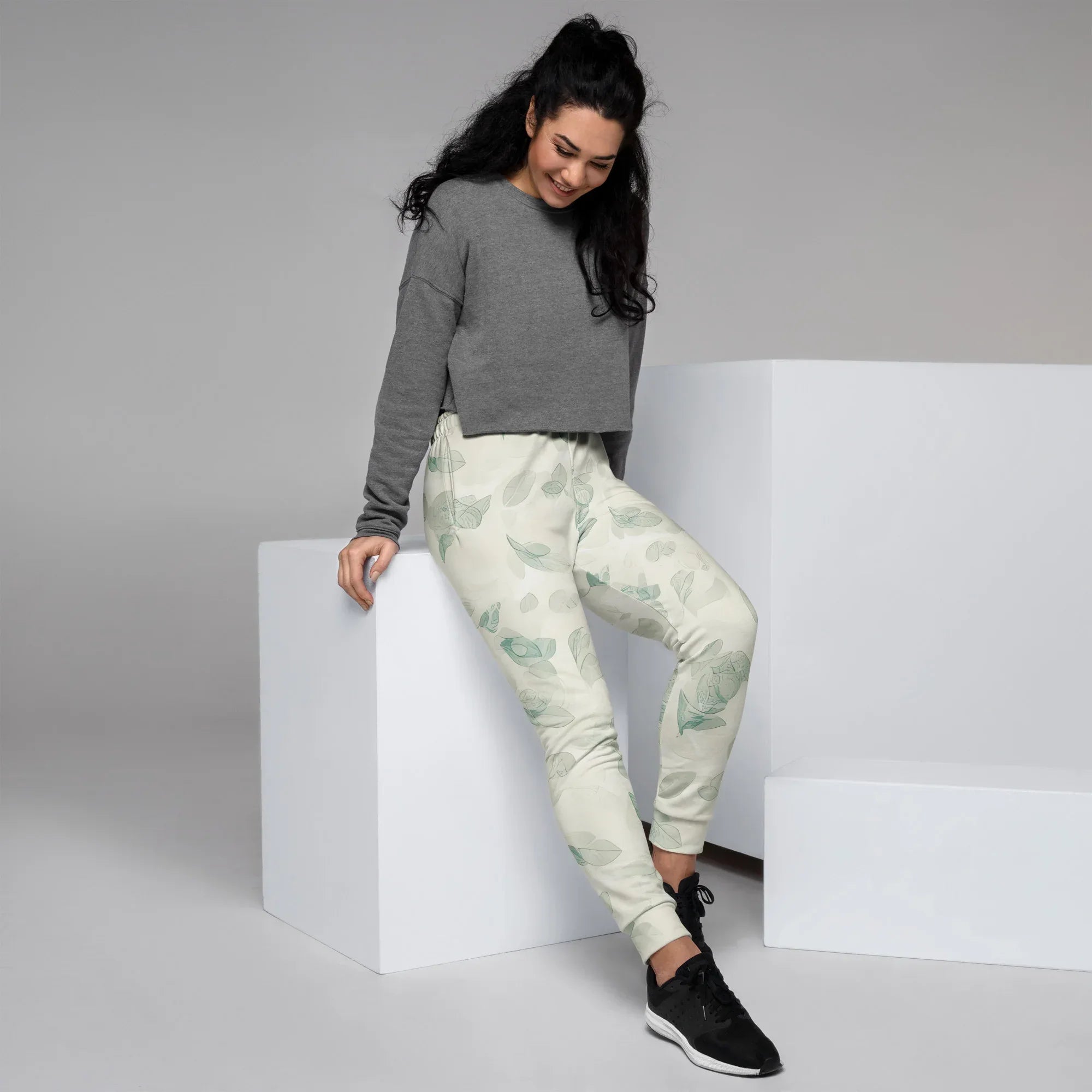 Women's Joggers joggers AwRans Clothing all-over-print-recycled-womens-joggers-white-right-688e562cecbe2