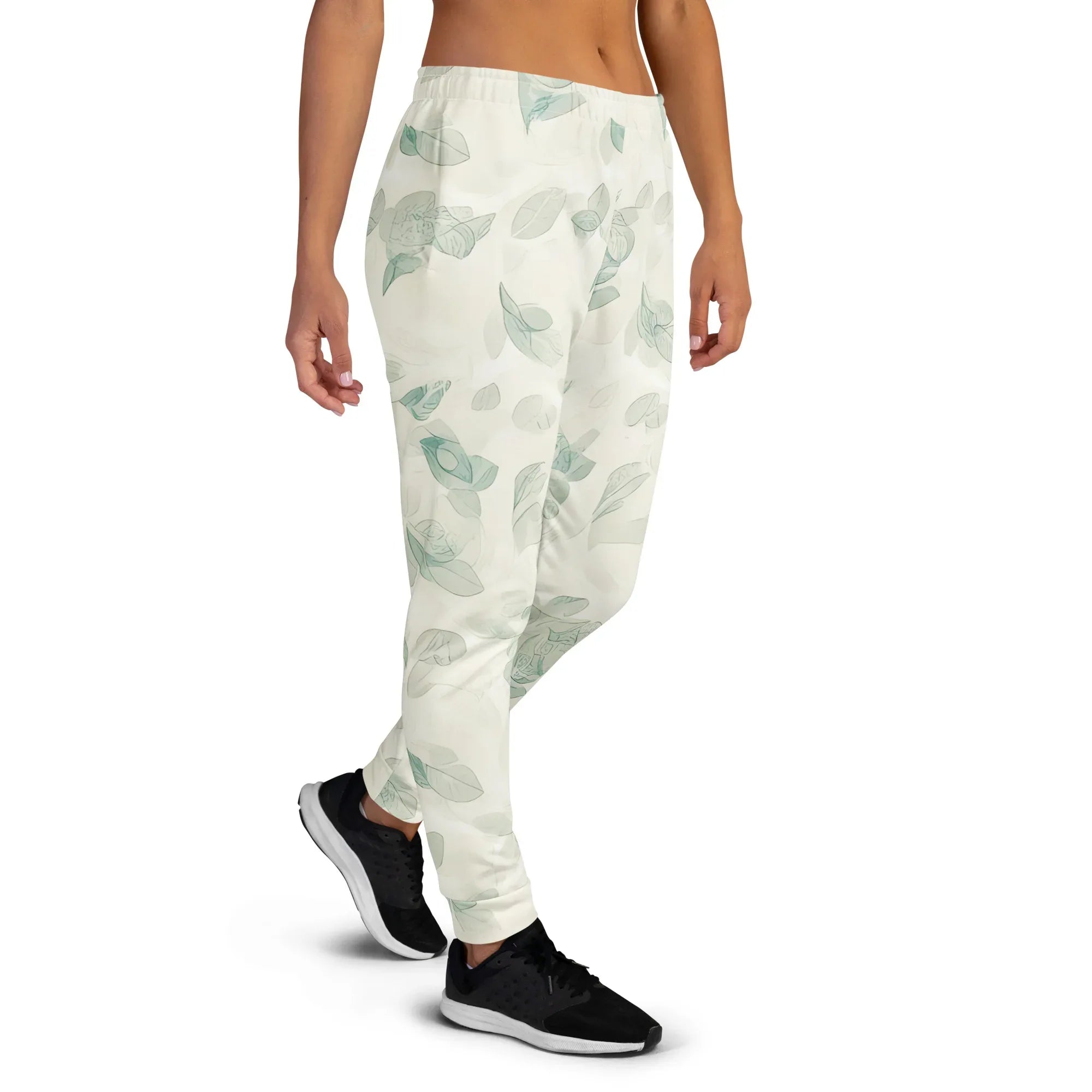 Women's Joggers joggers AwRans Clothing all-over-print-recycled-womens-joggers-white-right-688e562cecff2