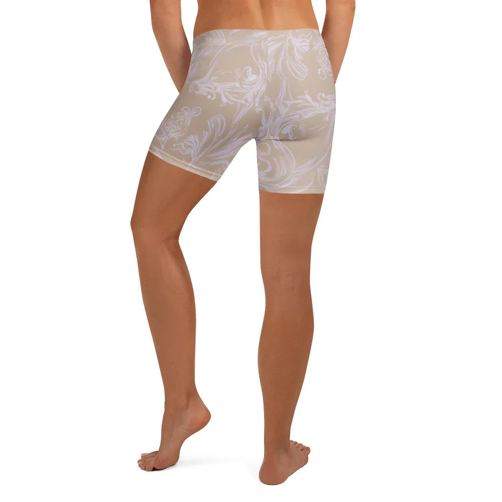 Shorts Shorts AwRans Clothing all-over-print-shorts-white-back-6884e0be8a018