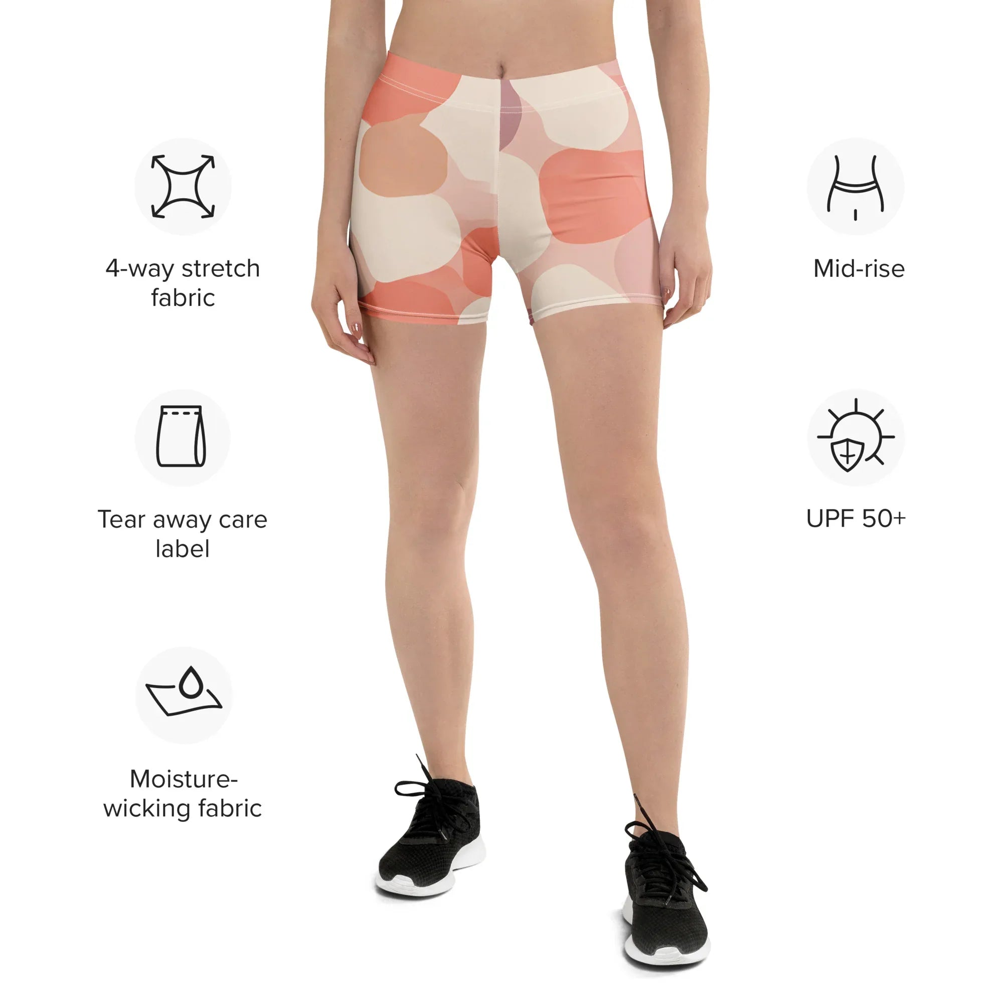 Shorts Shorts AwRans Clothing all-over-print-shorts-white-front-6884e022c5977