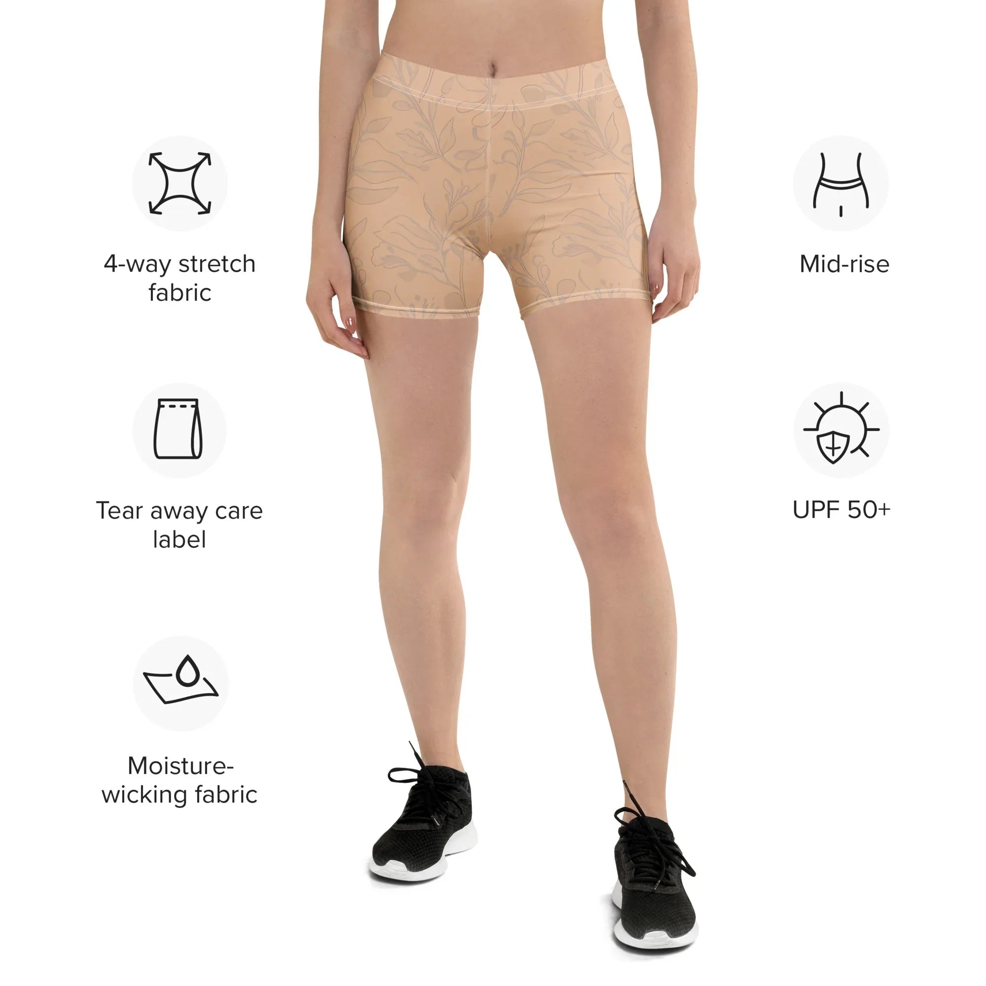 Shorts Shorts AwRans Clothing all-over-print-shorts-white-front-6884e056cc0e0