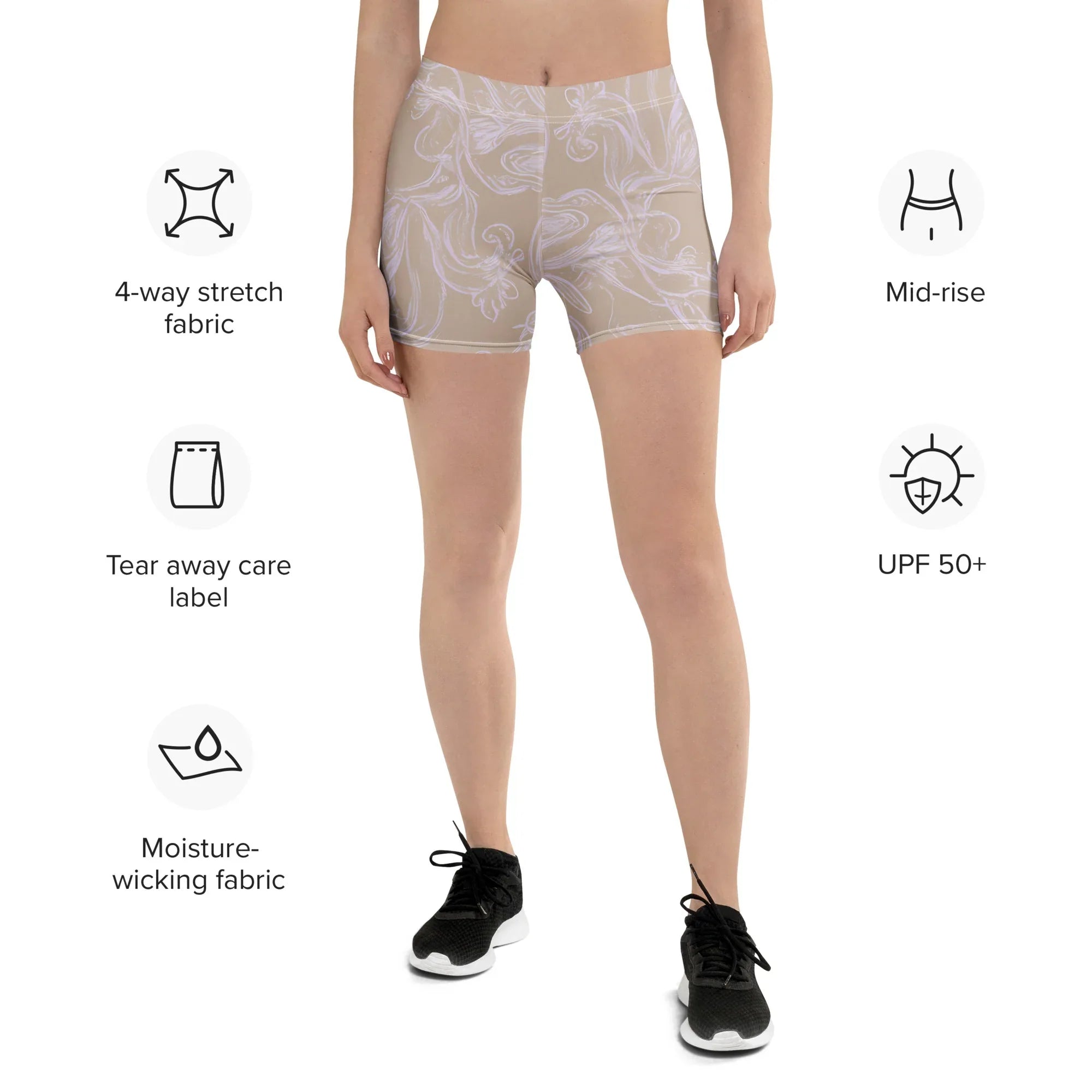 Shorts Shorts AwRans Clothing all-over-print-shorts-white-front-6884e0be8984f
