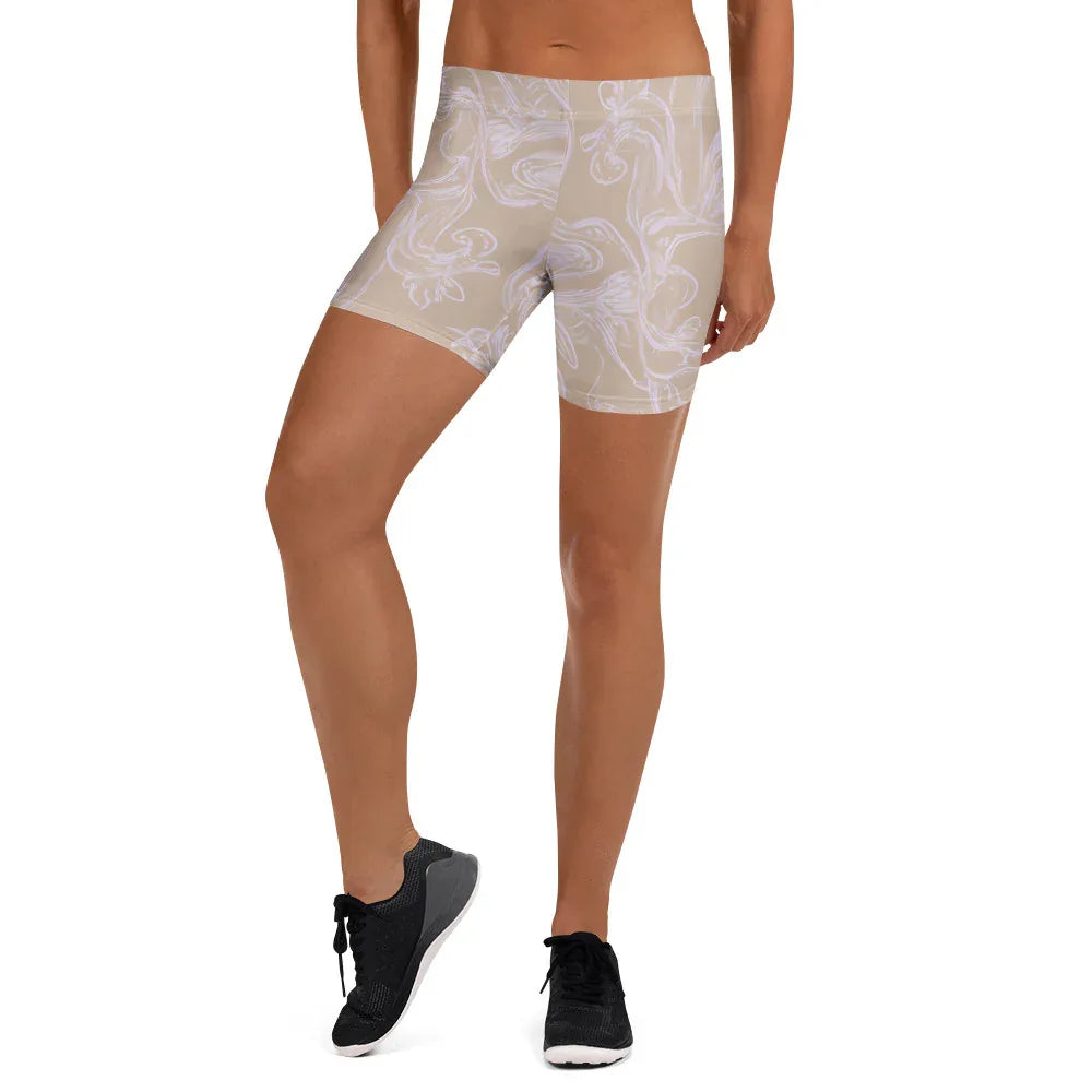 Shorts Shorts AwRans Clothing all-over-print-shorts-white-front-6884e0be89f27