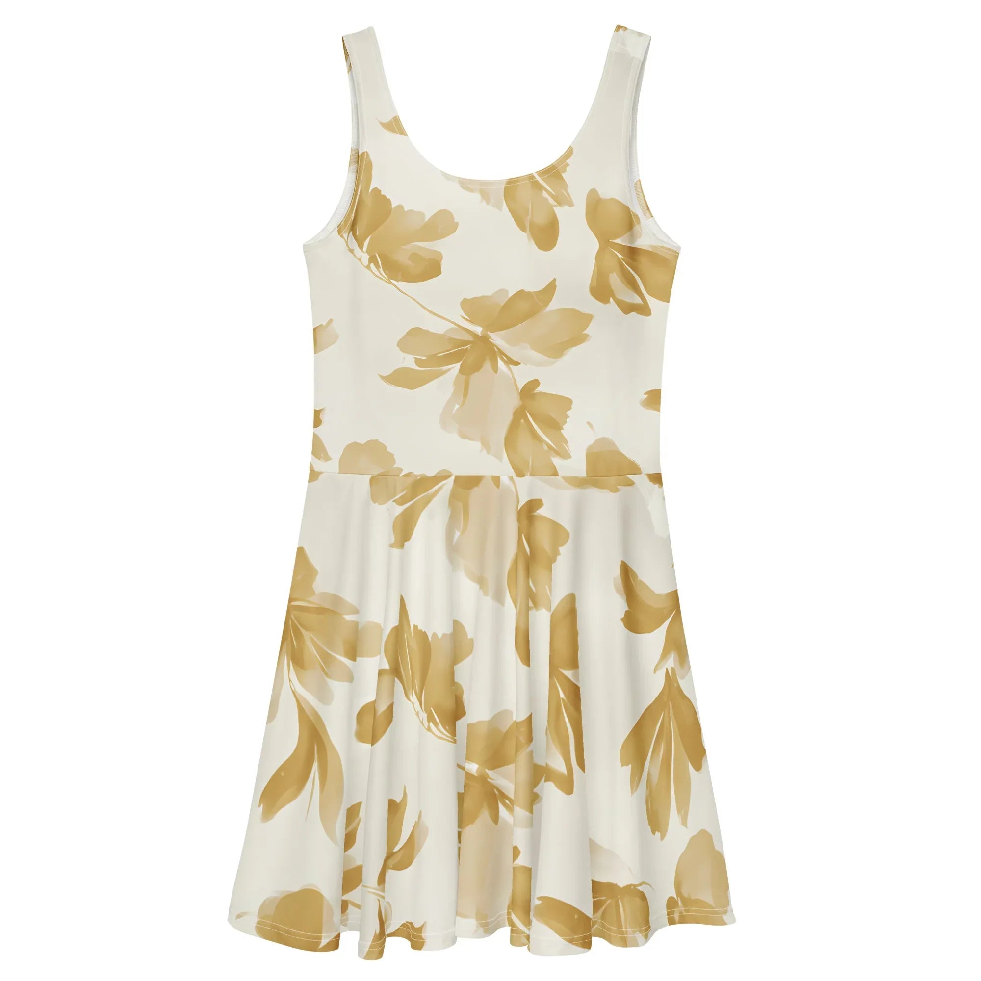 Skater Dress Skater Dress AwRans Clothing all-over-print-skater-dress-white-back-689b2d0e985a9