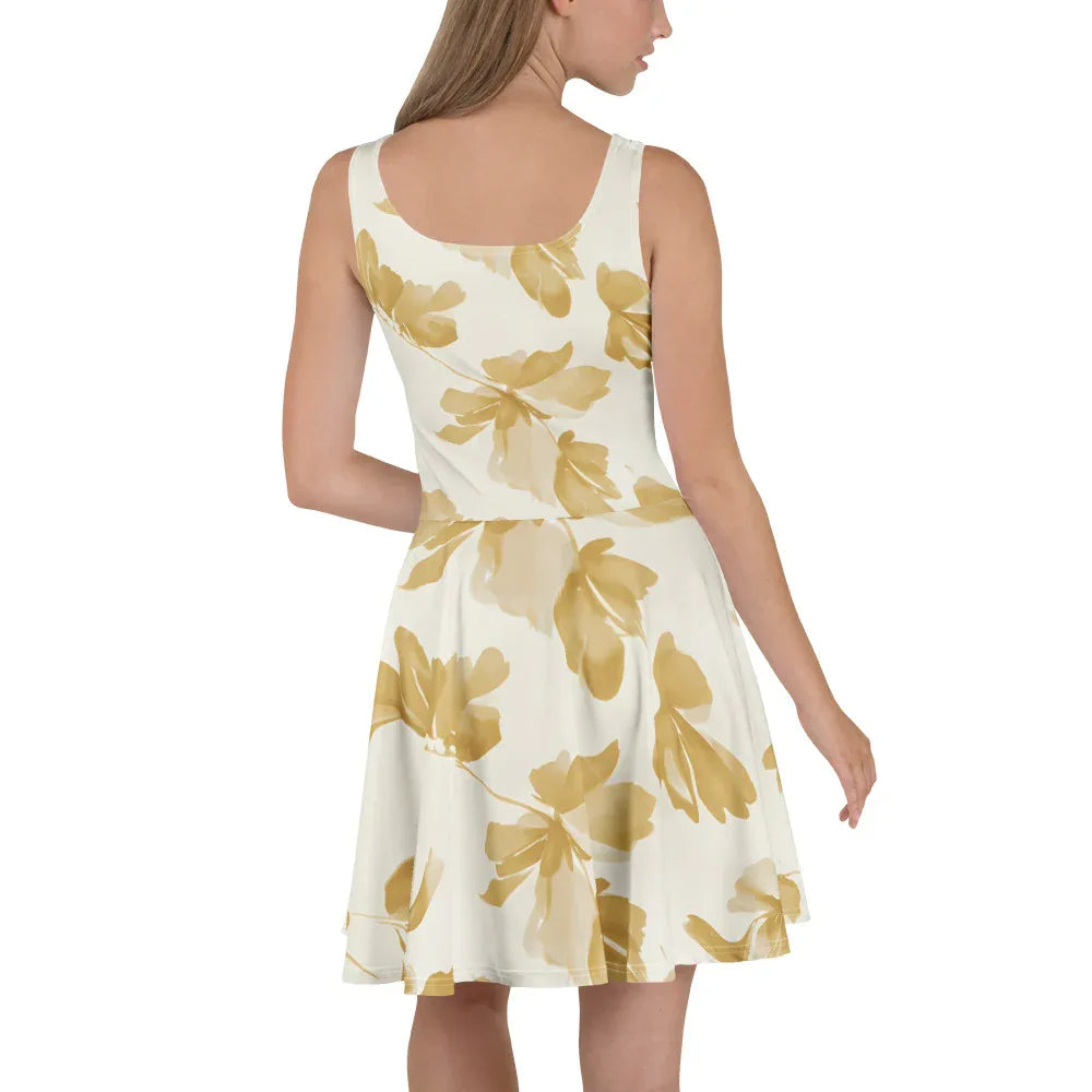 Skater Dress Skater Dress AwRans Clothing all-over-print-skater-dress-white-back-689b2d0e98b44