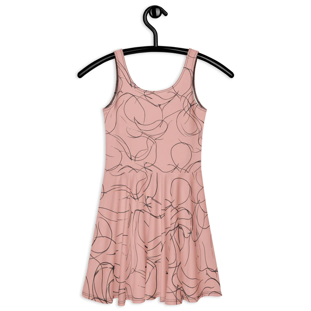 Skater Dress Skater Dress AwRans Clothing all-over-print-skater-dress-white-back-689b2d4523e0c
