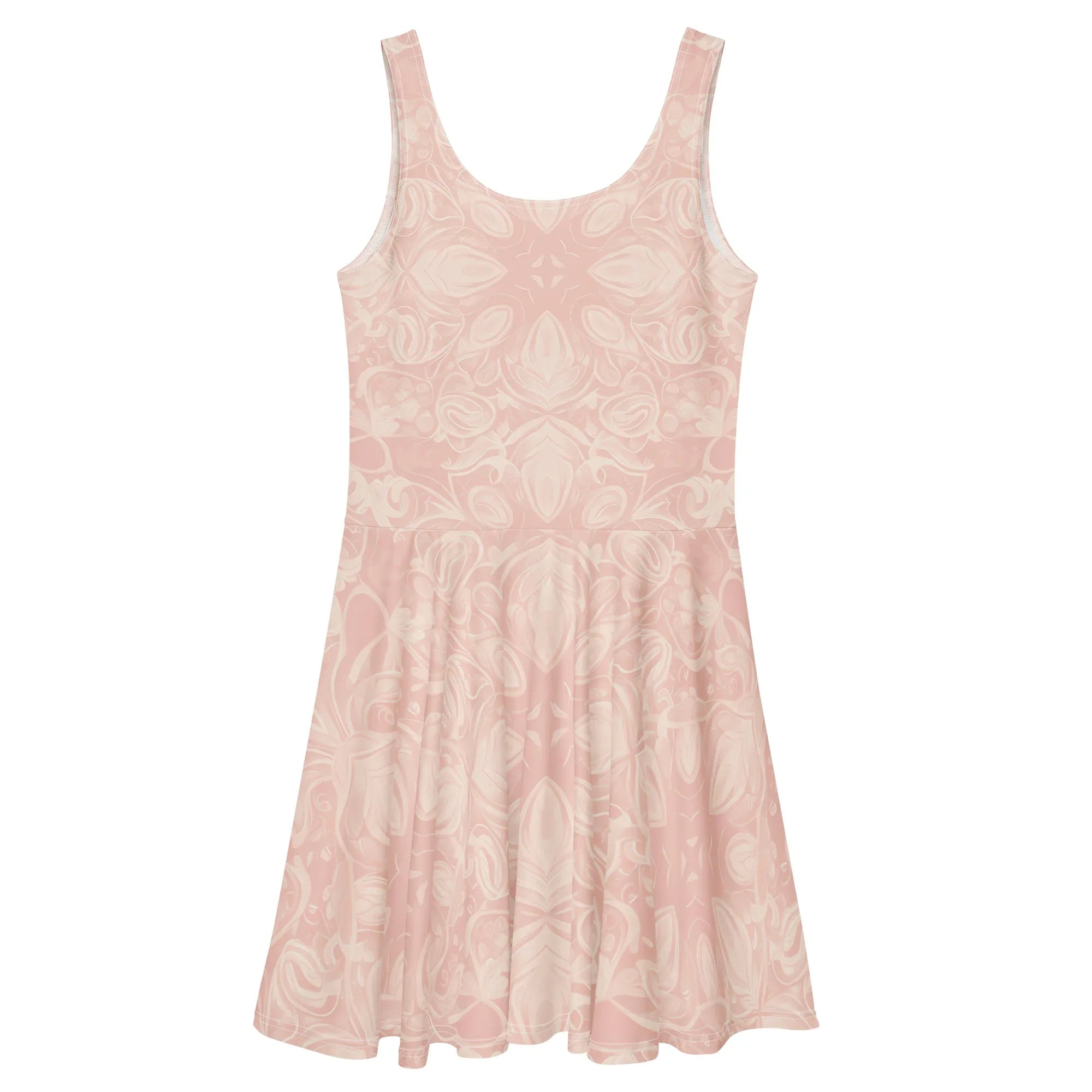Skater Dress Skater Dress AwRans Clothing all-over-print-skater-dress-white-back-689b2de83d58a