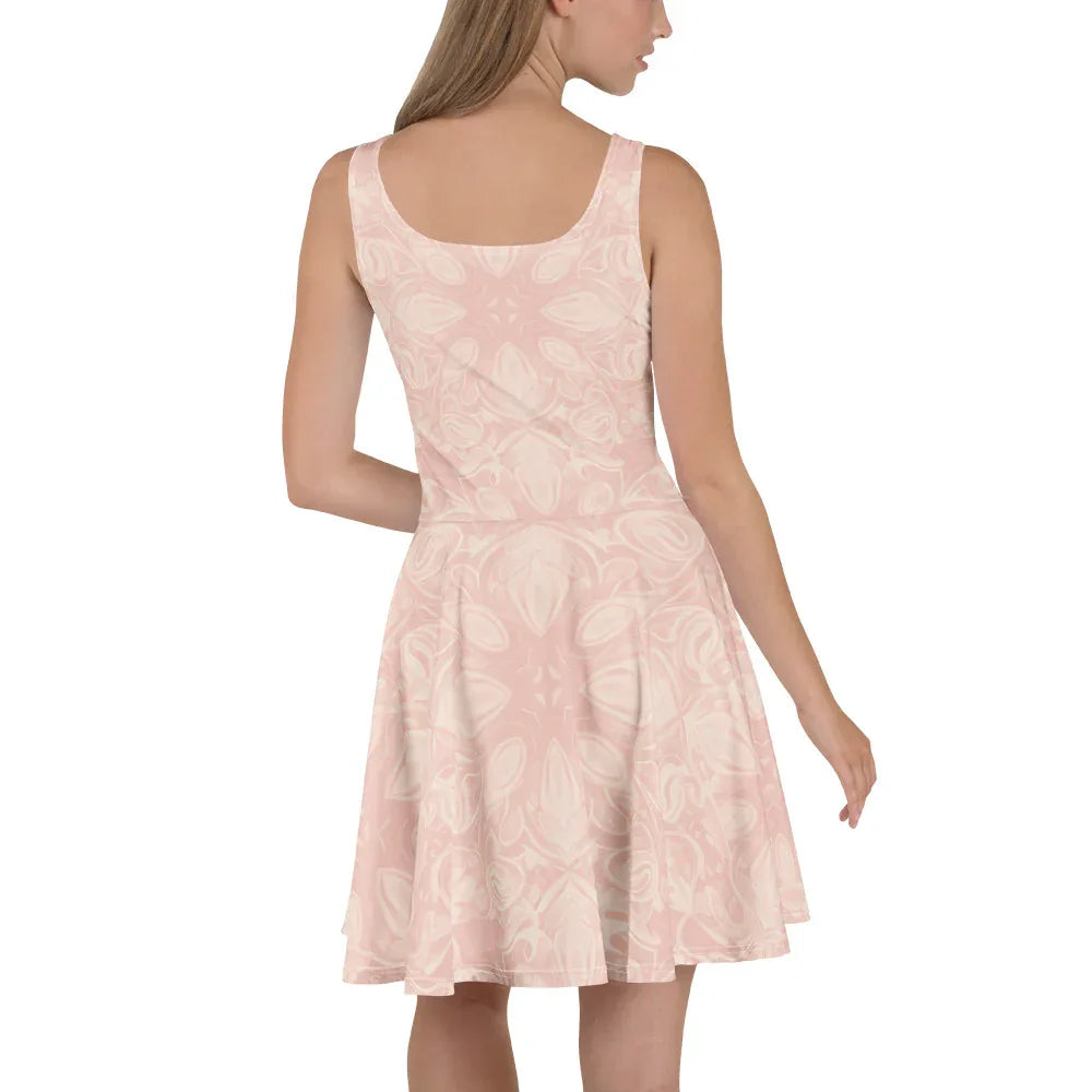 Skater Dress Skater Dress AwRans Clothing all-over-print-skater-dress-white-back-689b2de83ddfd