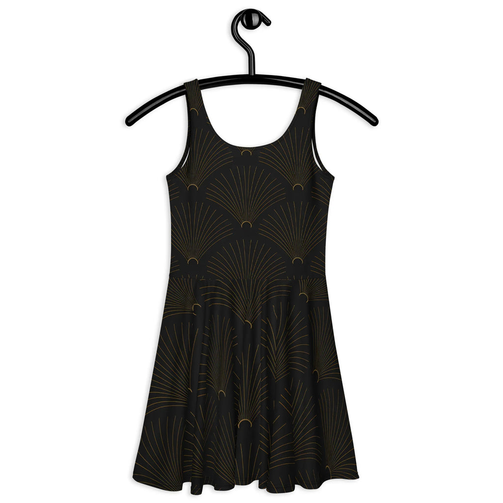 Skater Dress Skater Dress AwRans Clothing all-over-print-skater-dress-white-back-689b2e55e191c