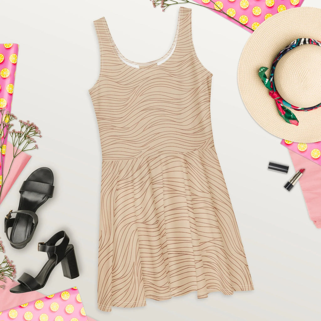 Skater Dress Skater Dress AwRans Clothing all-over-print-skater-dress-white-front-2-689b2c3ae9162