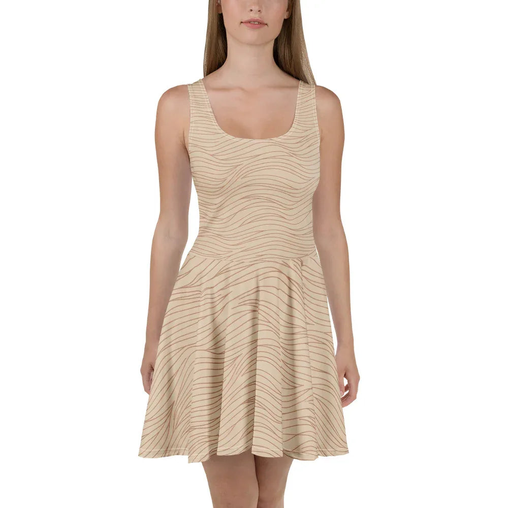 Skater Dress 3XL Skater Dress AwRans Clothing all-over-print-skater-dress-white-front-689b2c3ae78db