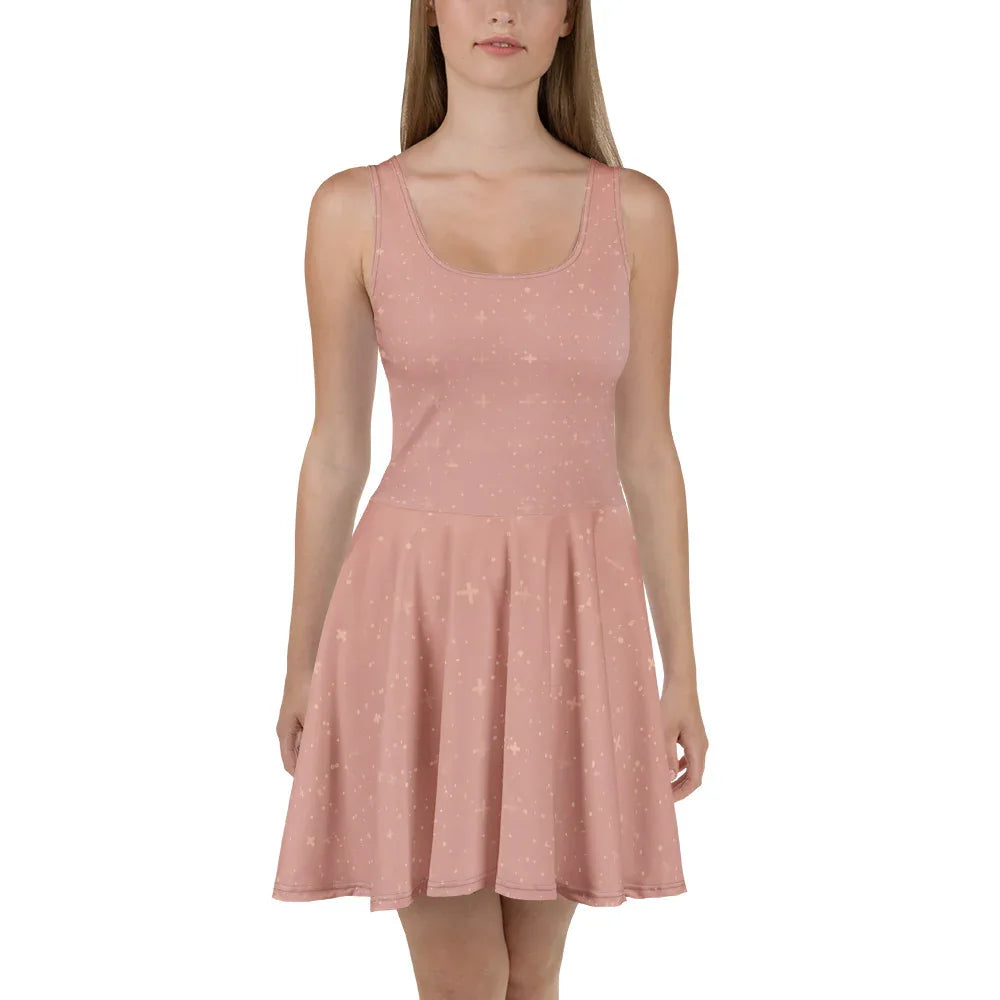 Skater Dress 3XL Skater Dress AwRans Clothing all-over-print-skater-dress-white-front-689b2c6f19751